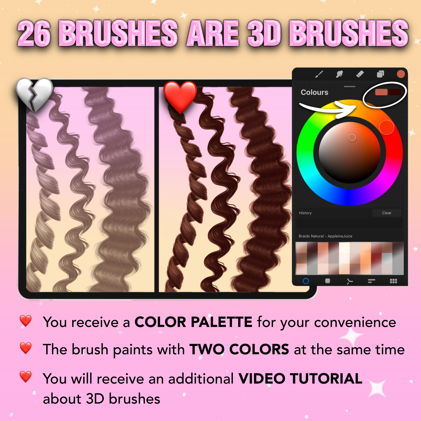 Curly Hair Brushes for Procreate – Realistic & Easy to Use