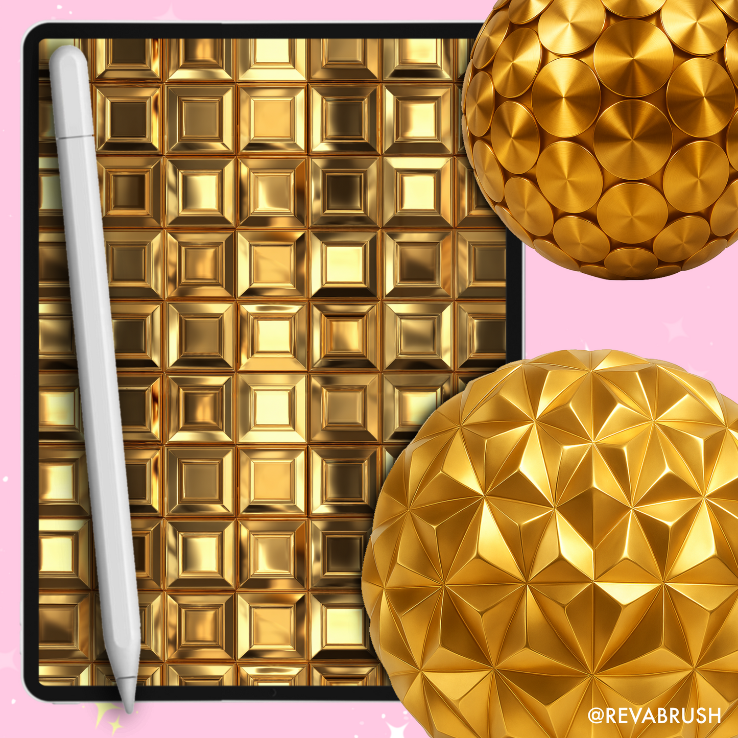 160 Disco Ball Texture Brushes – Procreate, Photoshop & More