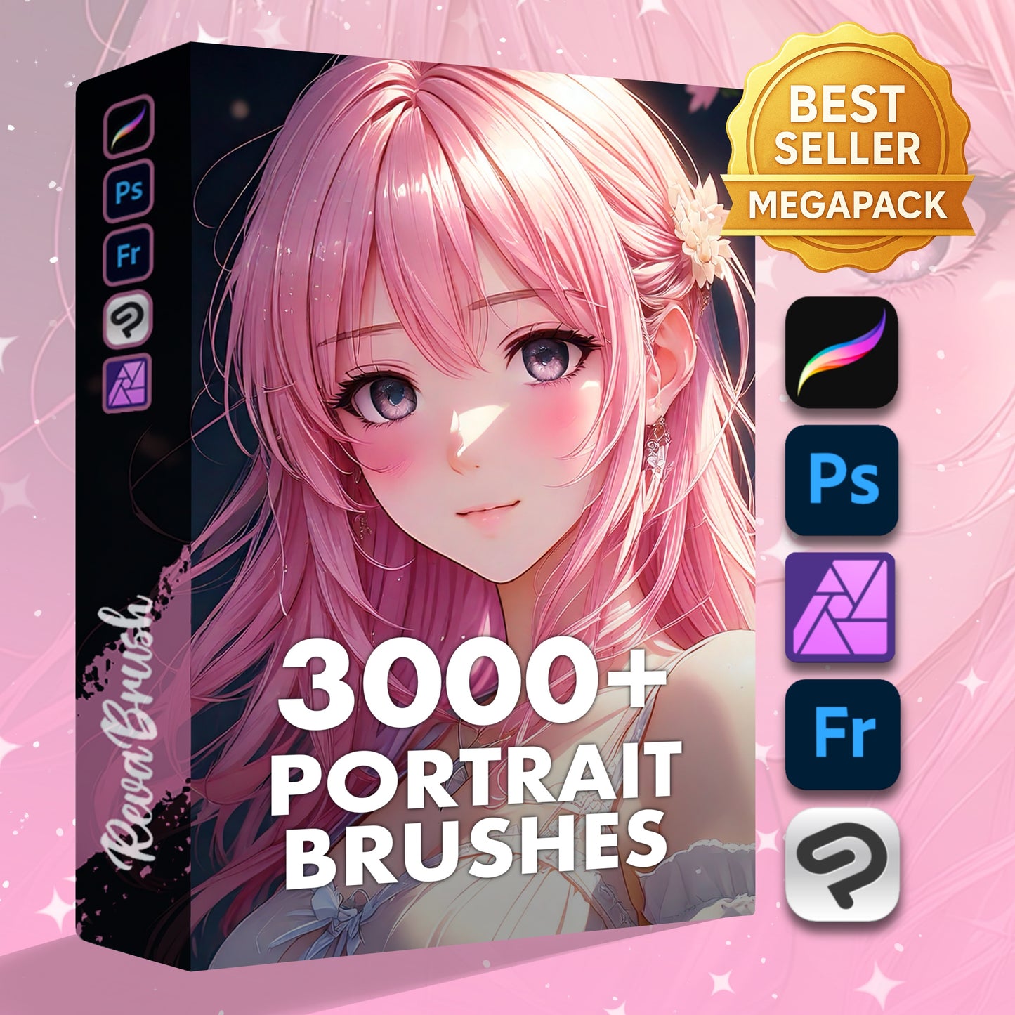 MEGAPACK 3000+ Portrait & Face Guide Brushes