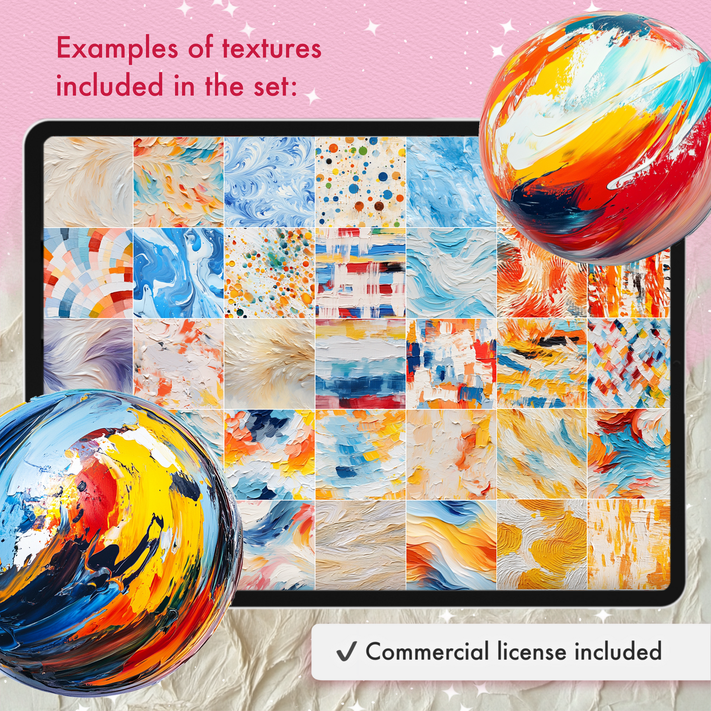 Brushstroke & Oil Texture Brushes for Procreate & Photoshop – Painterly Interior Set