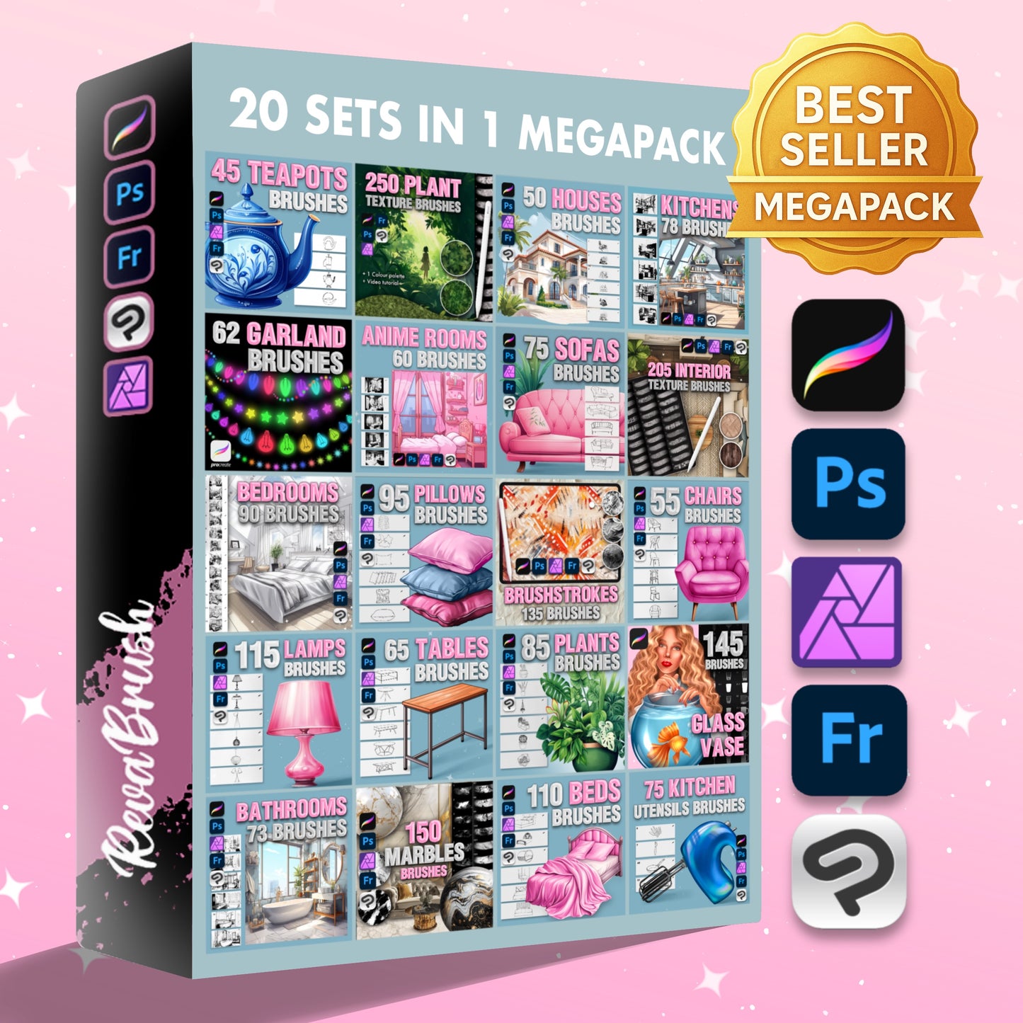 MEGAPACK 2000+ Interior Brushes – Furniture, Rooms, Decor