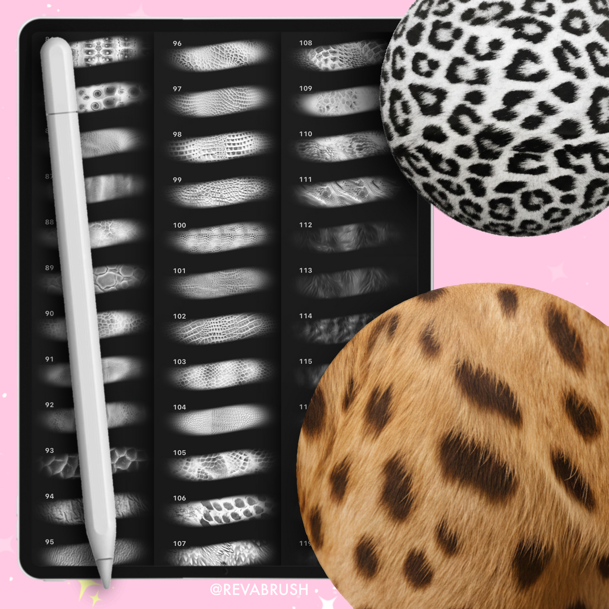 Animal print texture brushes for Procreate & Photoshop – preview 11