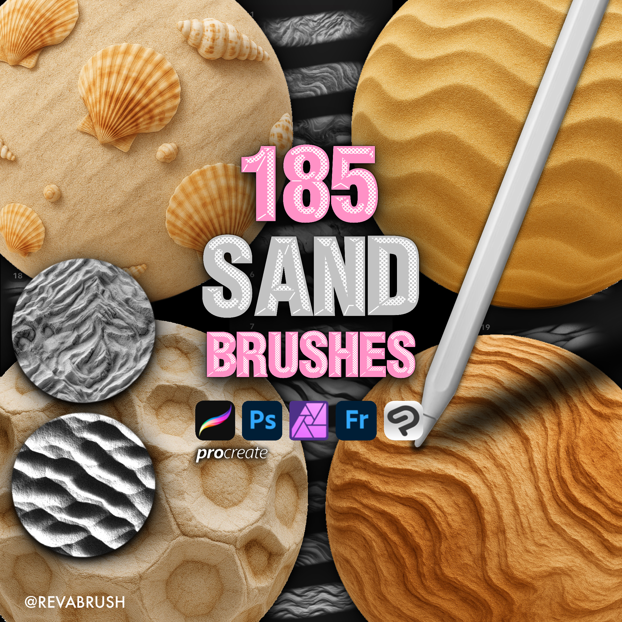 185 Sand & Desert Brushes – Procreate, Photoshop & More – REVABRUSH