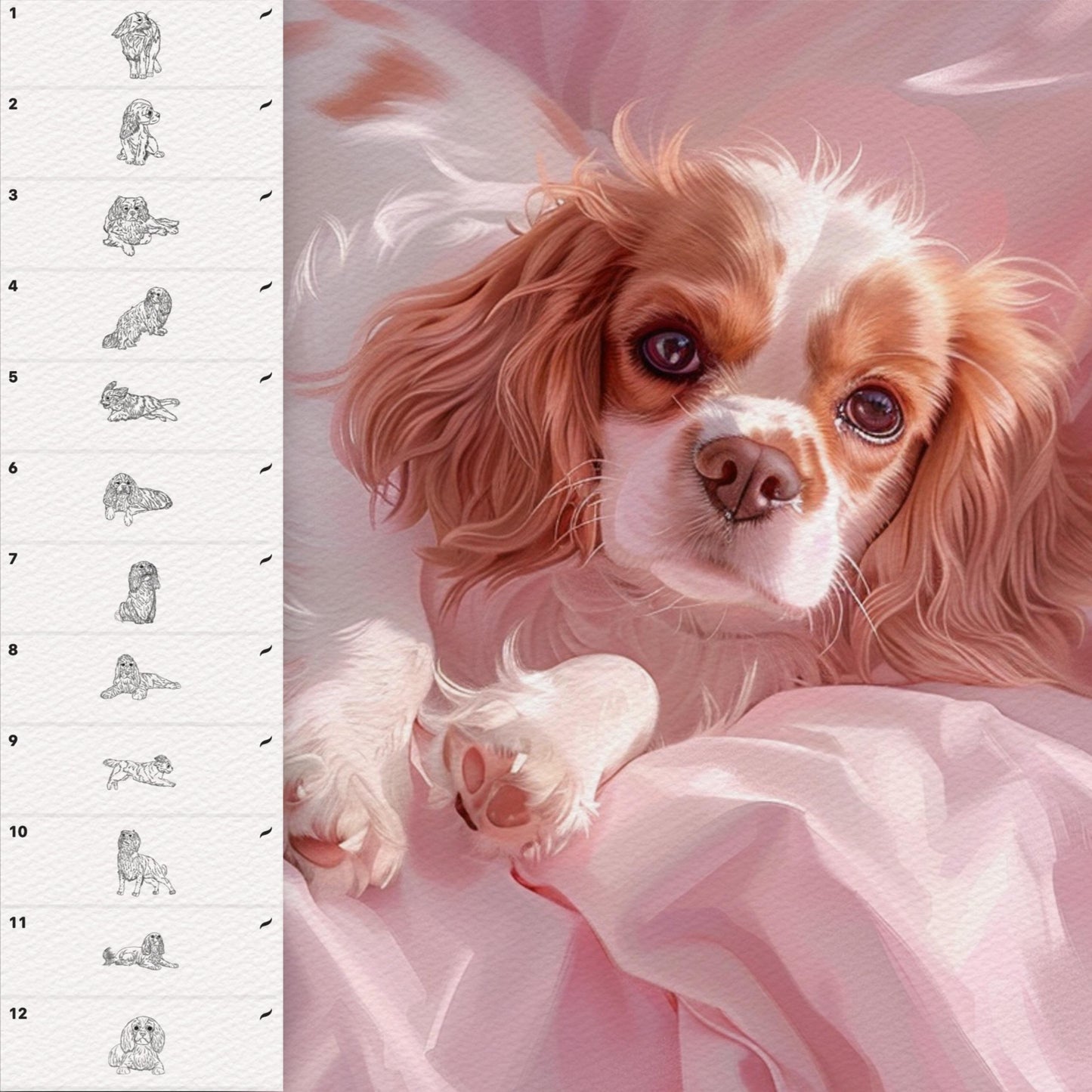 37 Dog & Pet Portrait Brushes for Procreate & Photoshop – Charles King Set