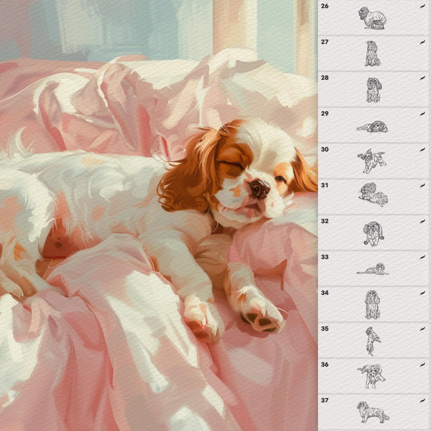 37 Dog & Pet Portrait Brushes for Procreate & Photoshop – Charles King Set