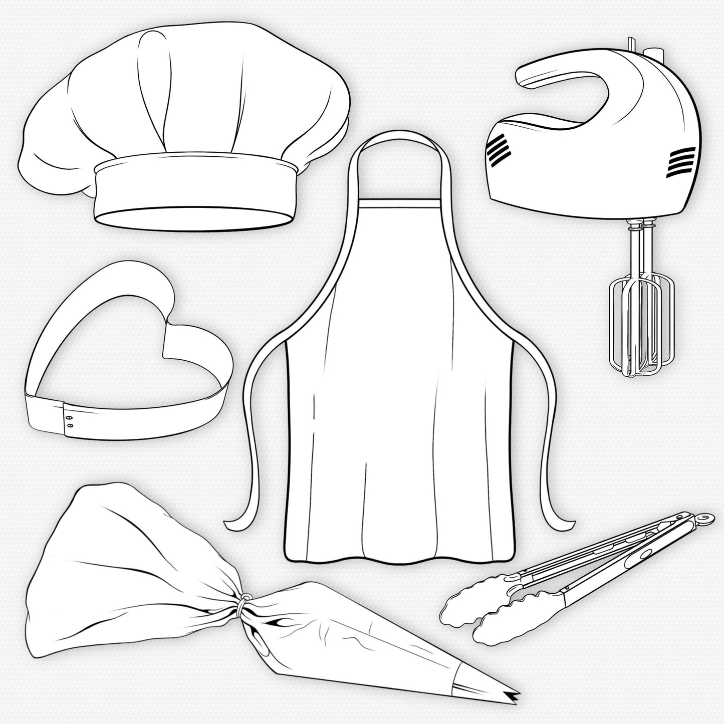 Procreate Kitchen Stamps – Photoshop Interior, Furniture & Food Brushes, Kitchen Set