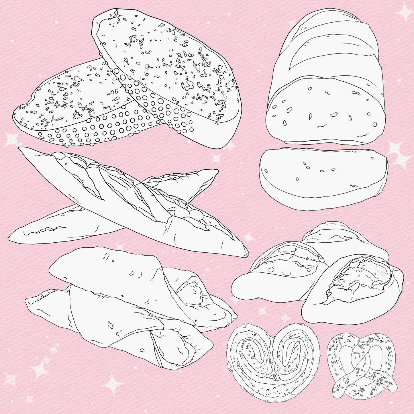 Procreate bakery brushes. Procreate sweet brushes. Procreate baking brushes. Procreate pizza brushes. Procreate fast food brushes