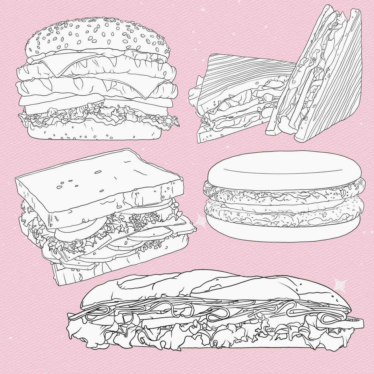 Procreate bakery brushes. Procreate sweet brushes. Procreate baking brushes. Procreate pizza brushes. Procreate fast food brushes