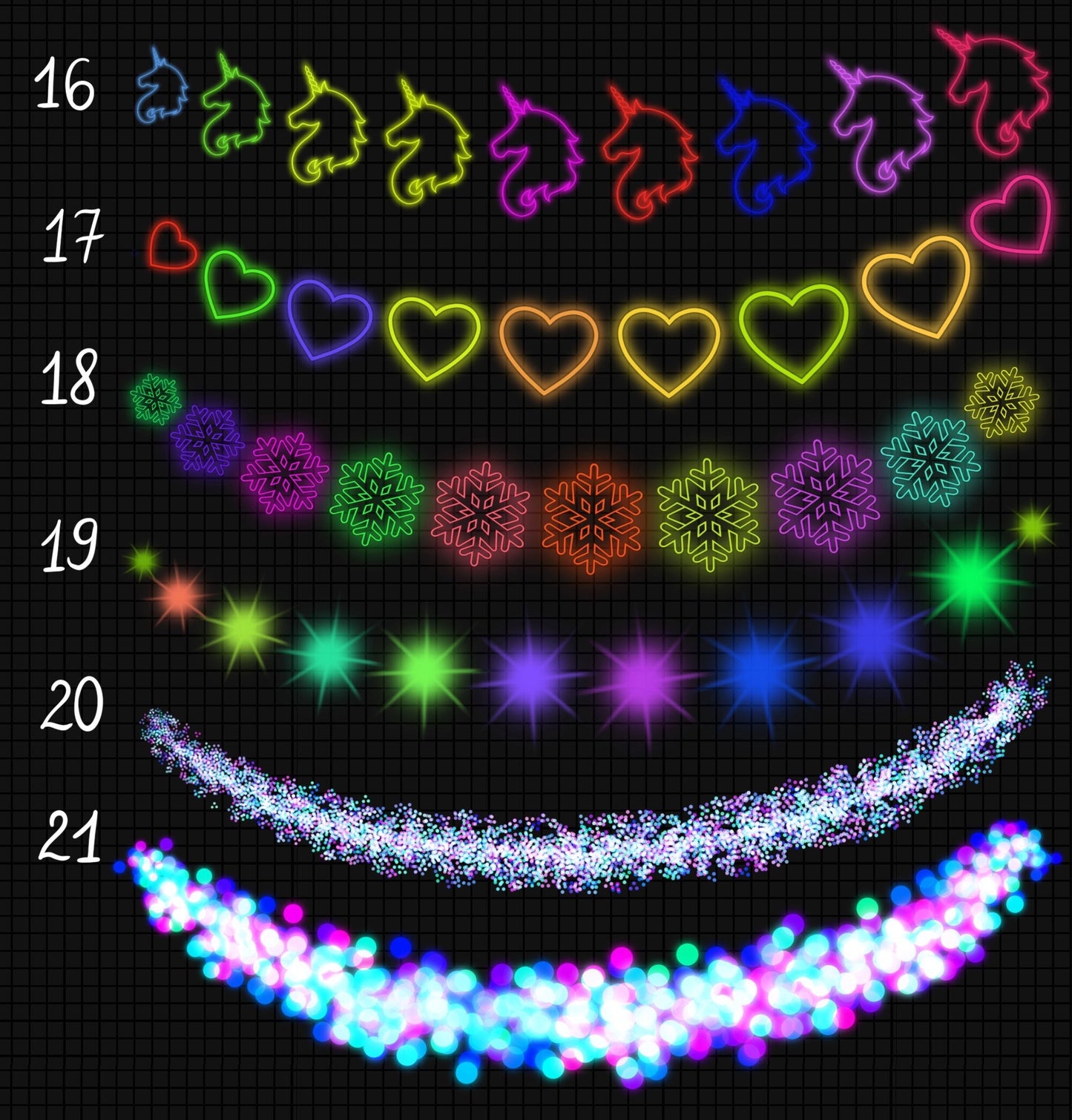 62 Garland & Light Brushes for Procreate – Christmas Bulbs & Stamps Set
