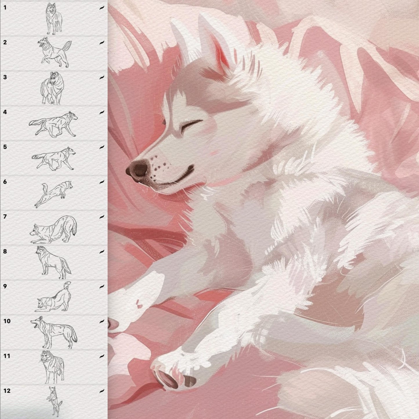 50 Dog & Husky Brushes for Procreate & Photoshop – Animal Portrait Set
