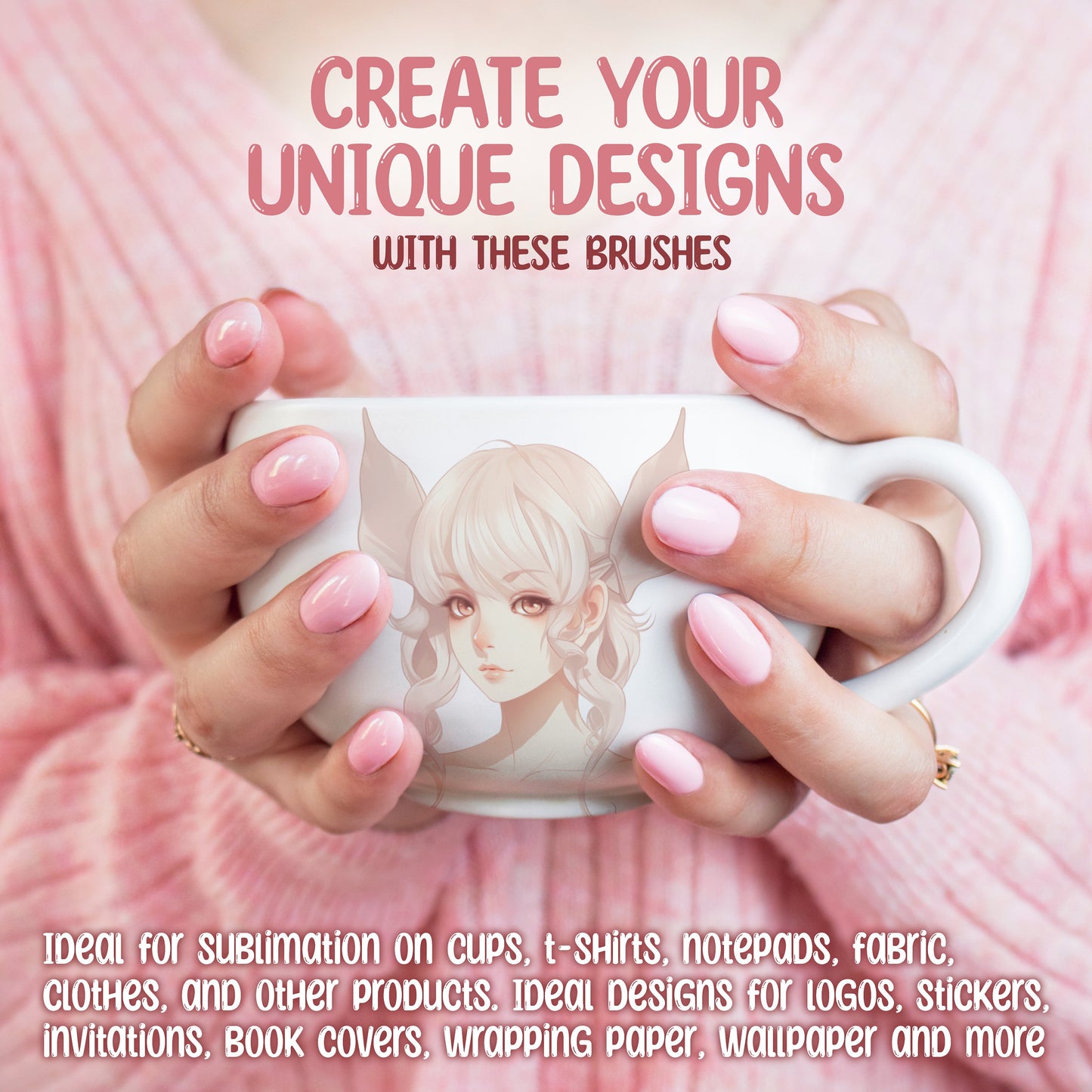 Elf Ear & Fantasy Portrait Brushes for Procreate & Photoshop – Magical Face Set