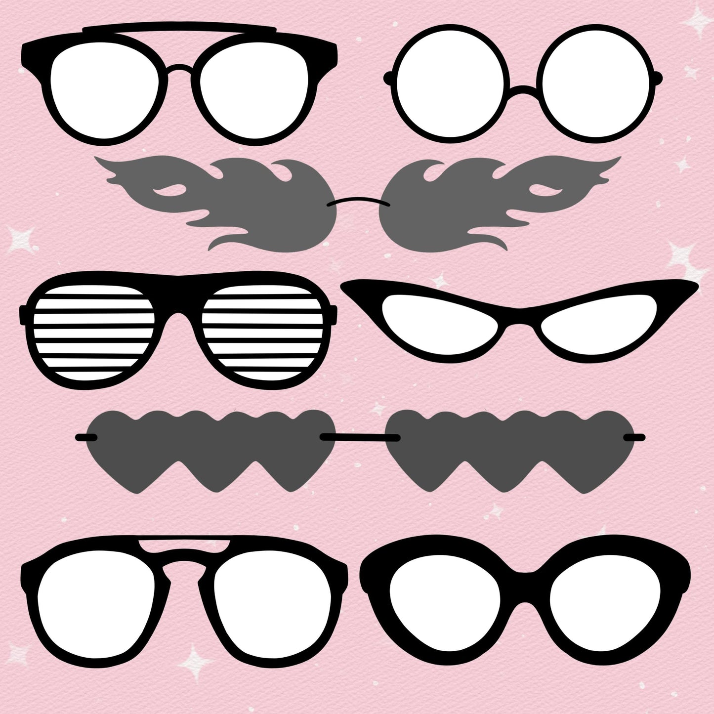 Glasses & Sunglasses Brushes for Procreate & Photoshop – Eyes & Portrait Set