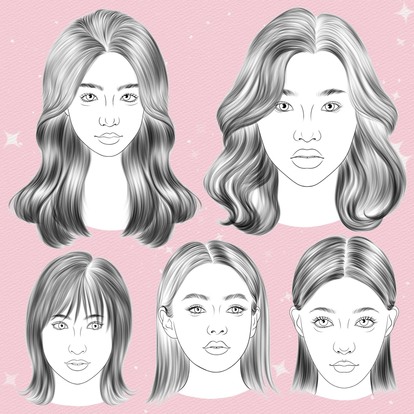 35 Asian Face & Portrait Brushes for Procreate & Photoshop – Korean, Japanese, Chinese Style