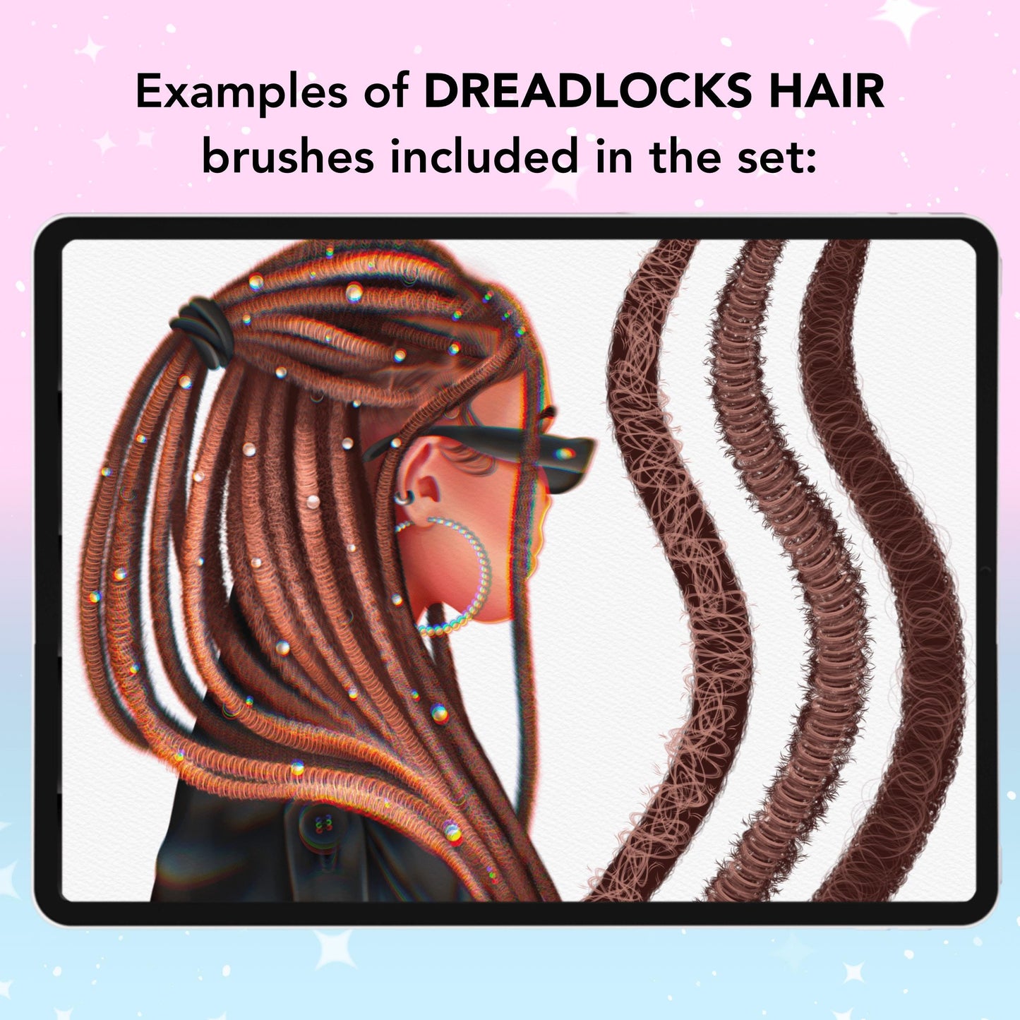 Procreate Hair & Dreadlocks Brushes for Realistic Portraits