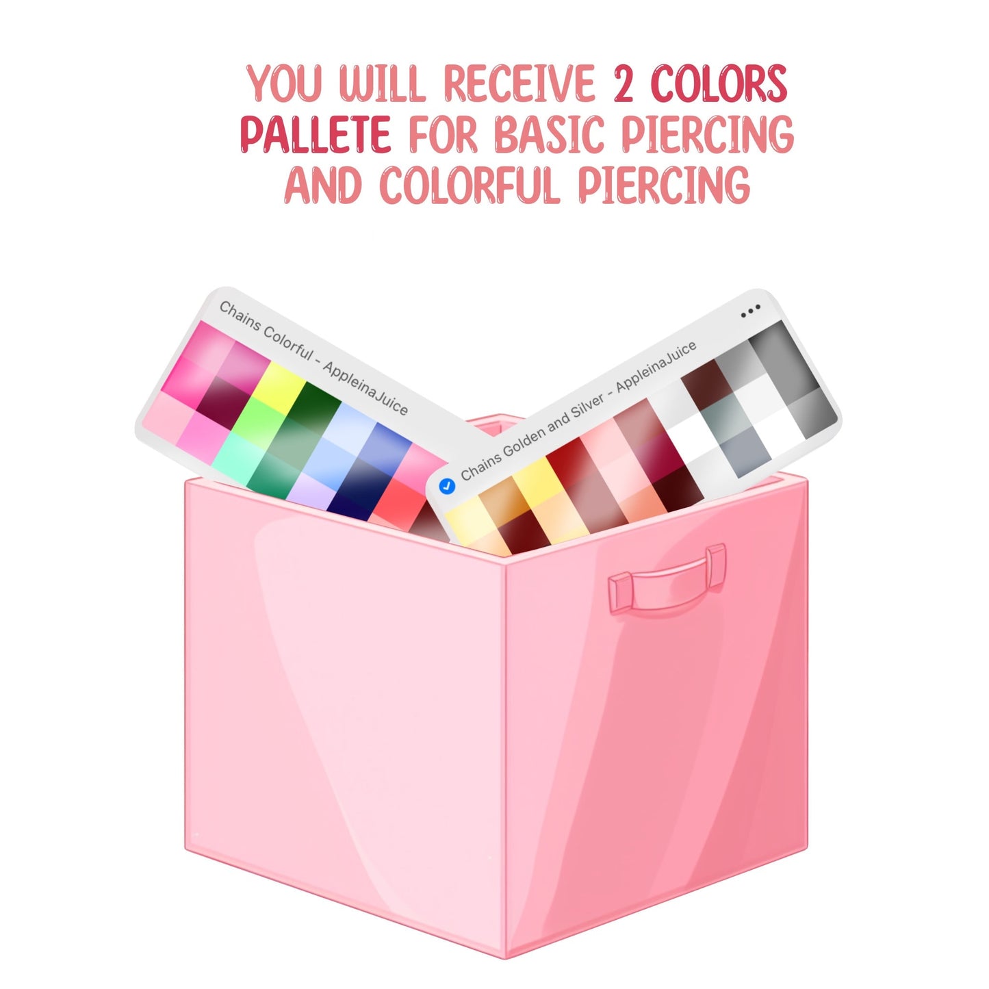 Female Portrait Brushes with Piercing & Jewelry – Procreate Makeup Set