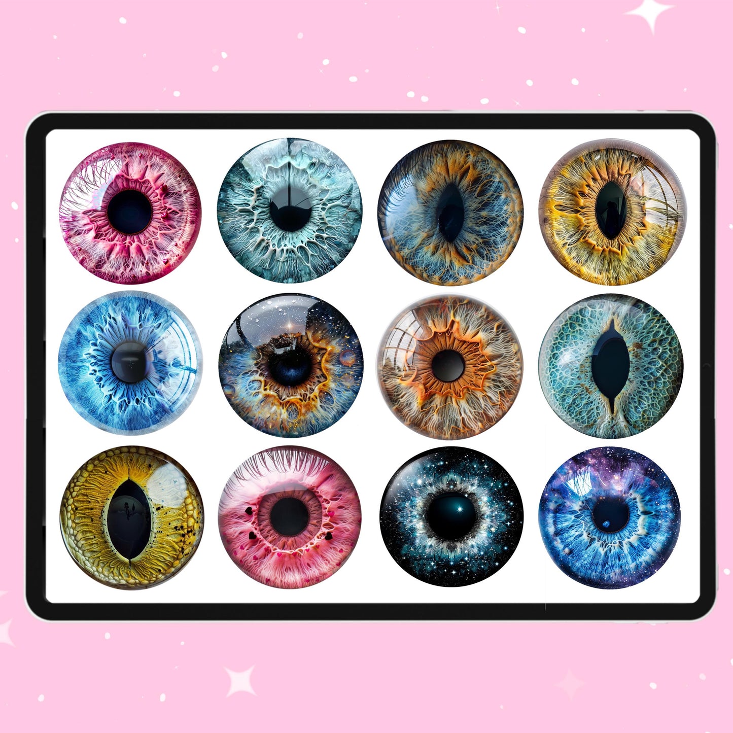 Eye Iris Brushes for Procreate, Photoshop, Clip Studio | Portrait Drawing Tools