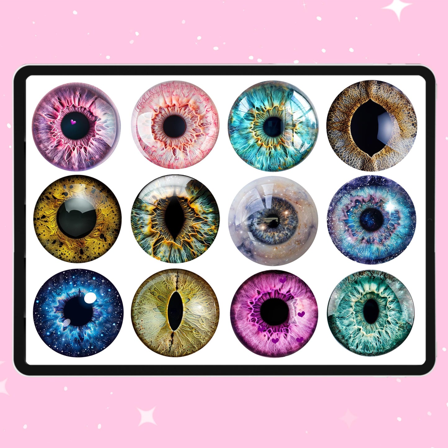 Eye Iris Brushes for Procreate, Photoshop, Clip Studio | Portrait Drawing Tools