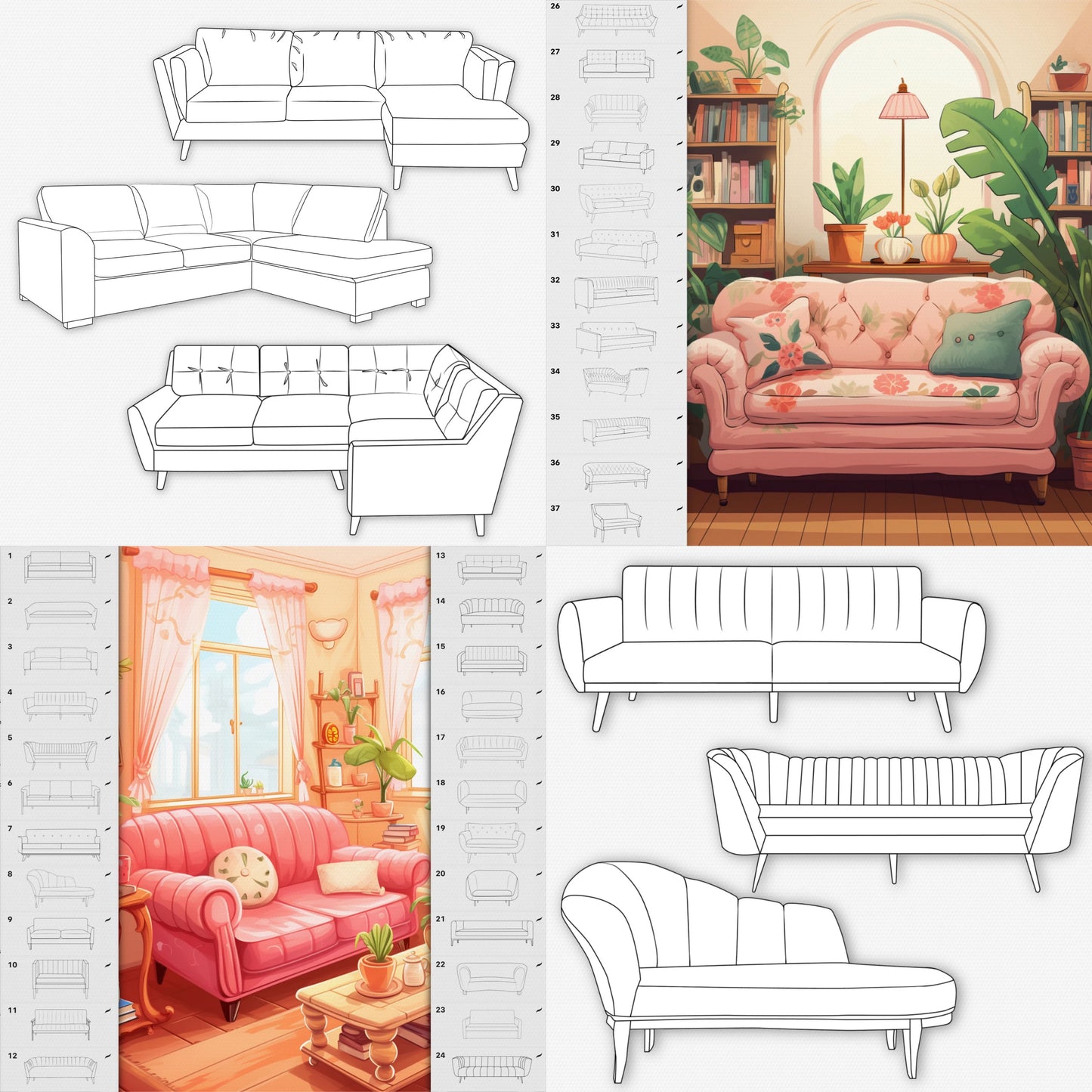 MEGAPACK 2000+ Interior Brushes – Furniture, Rooms, Decor