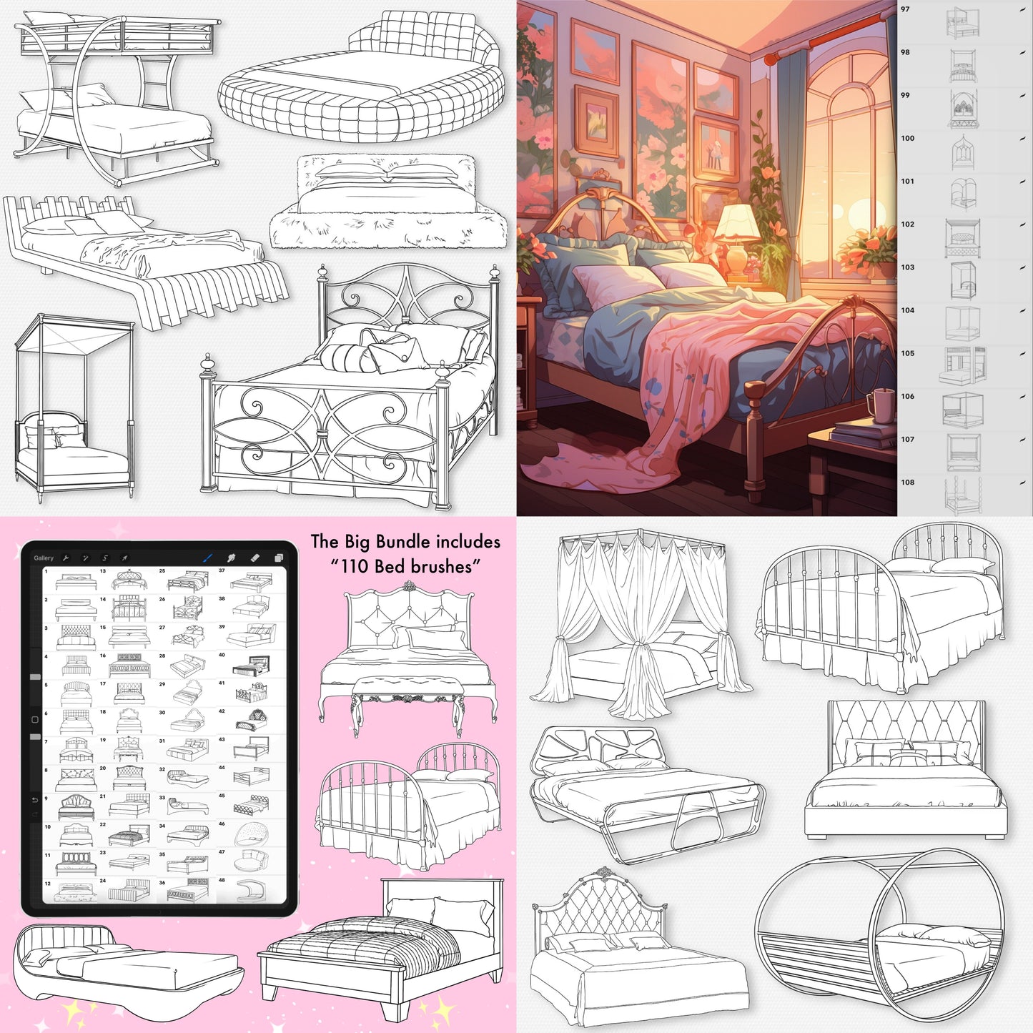 MEGAPACK 2000+ Interior Brushes – Furniture, Rooms, Decor