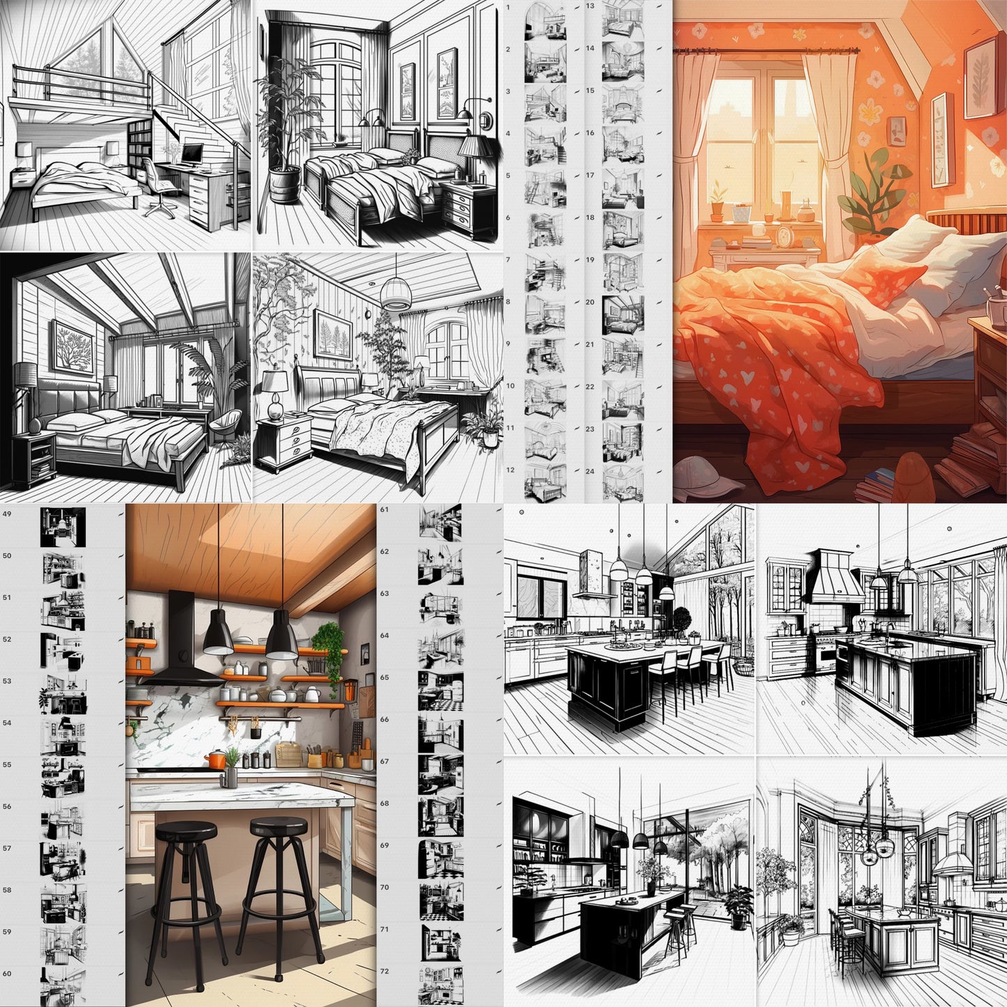 MEGAPACK 2000+ Interior Brushes – Furniture, Rooms, Decor