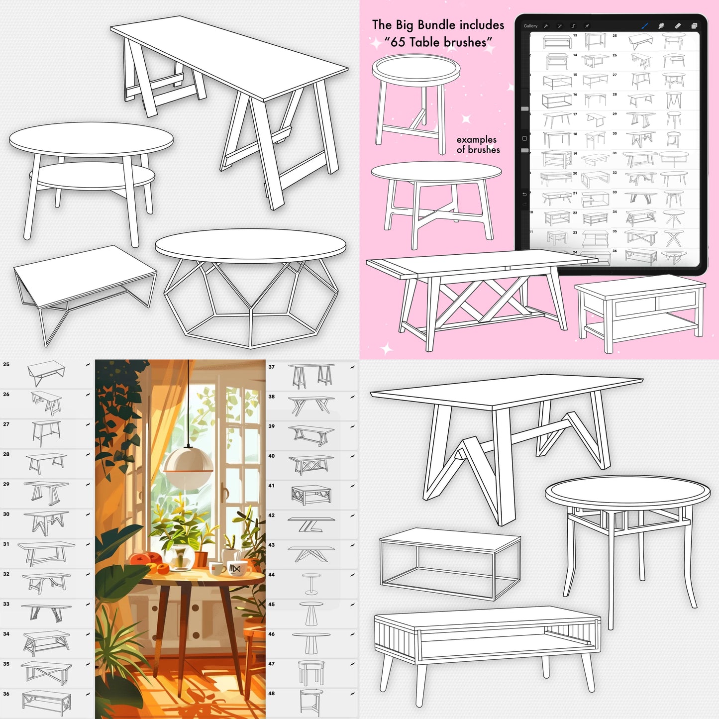 MEGAPACK 2000+ Interior Brushes – Furniture, Rooms, Decor