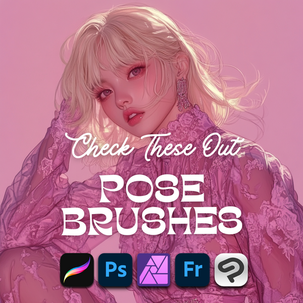 Pose Reference Brushes for Procreate & Photoshop