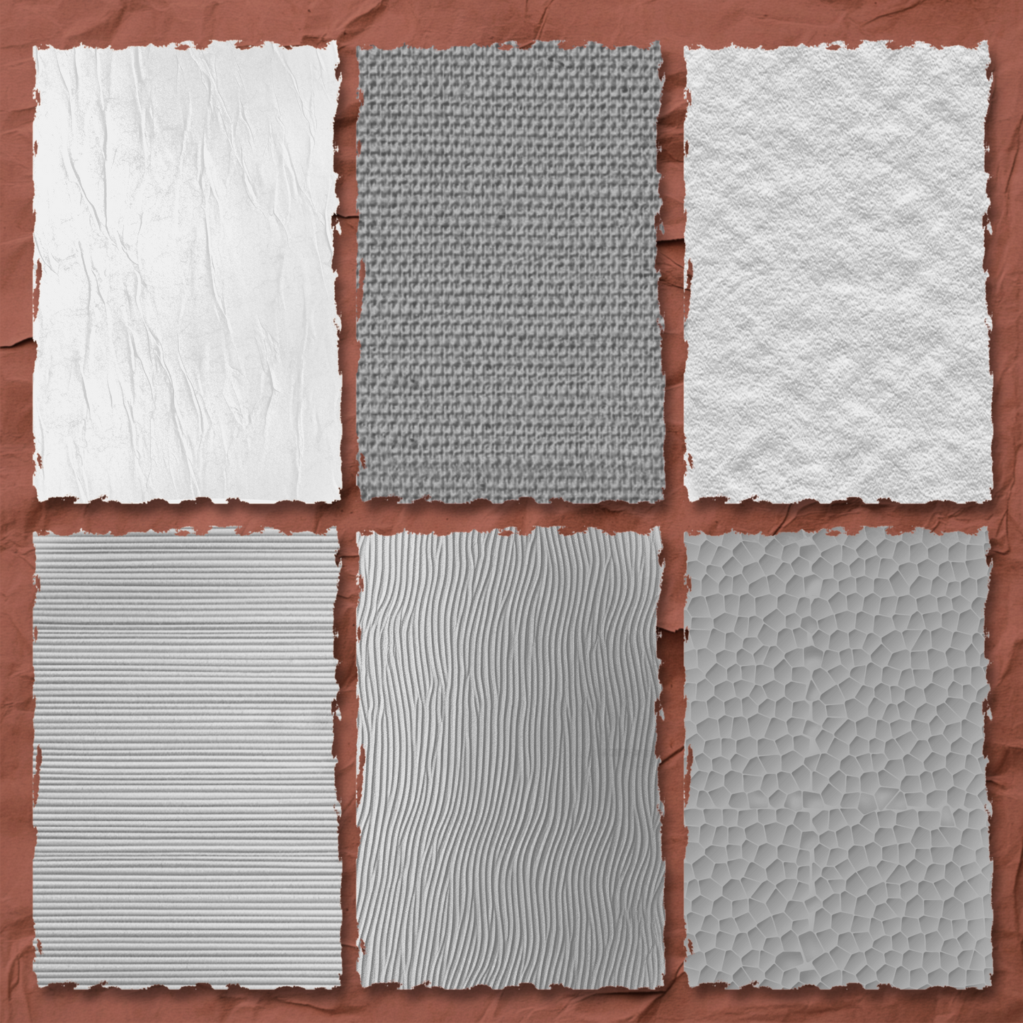 Procreate &amp; Photoshop 종이 질감 브러시. 사실적인 스토리북 수채화 스케치북