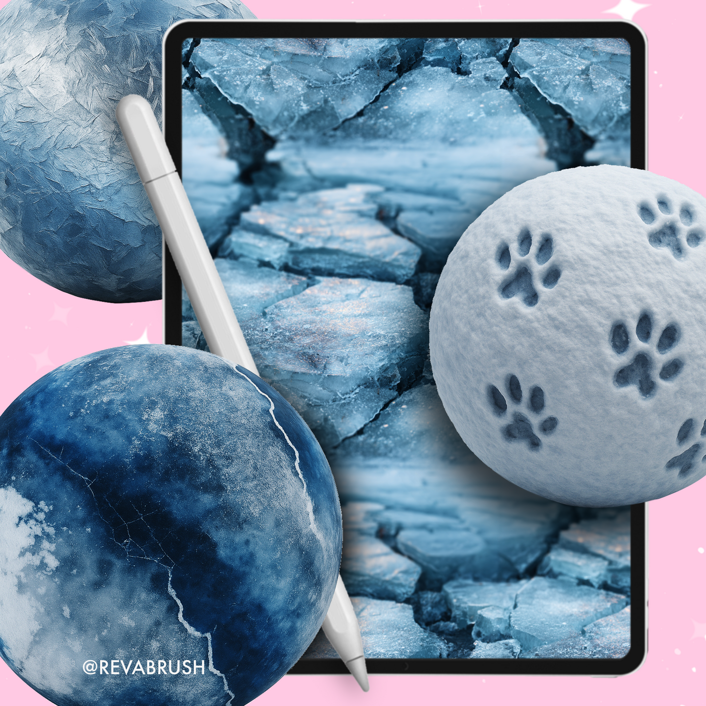 185 Crushed Ice & Snow Texture Brushes – Procreate, Photoshop & More