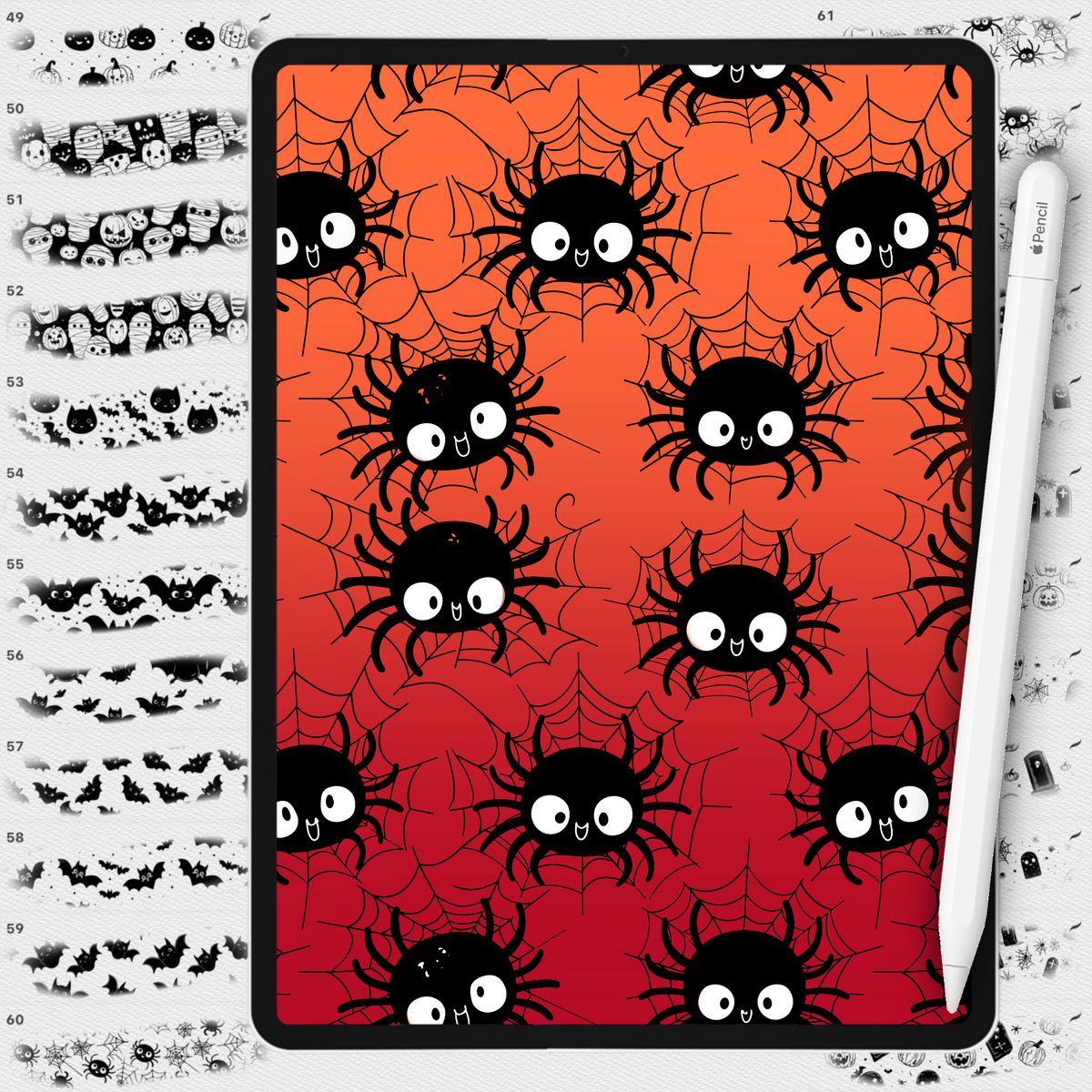 Halloween texture brushes for Procreate & Photoshop – preview 3