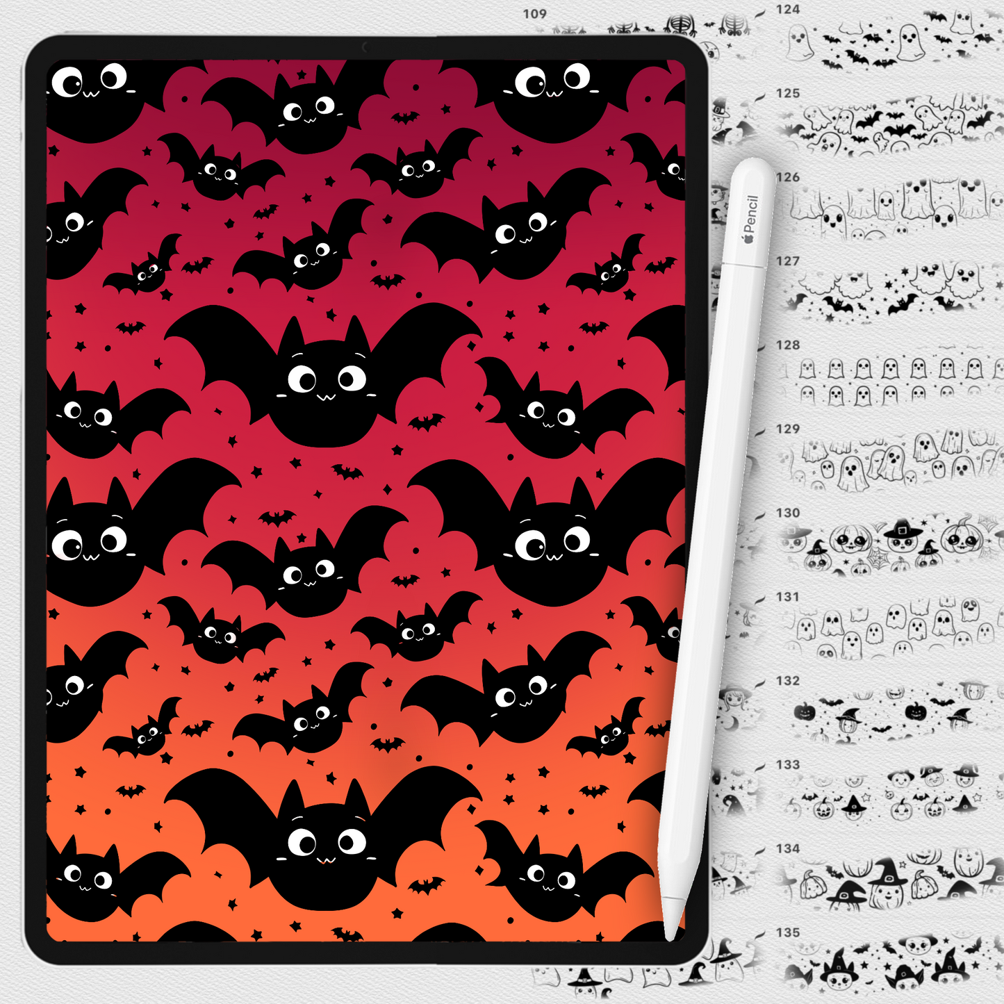 135 Halloween Texture Brushes – Procreate, Photoshop & Clip Studio Paint