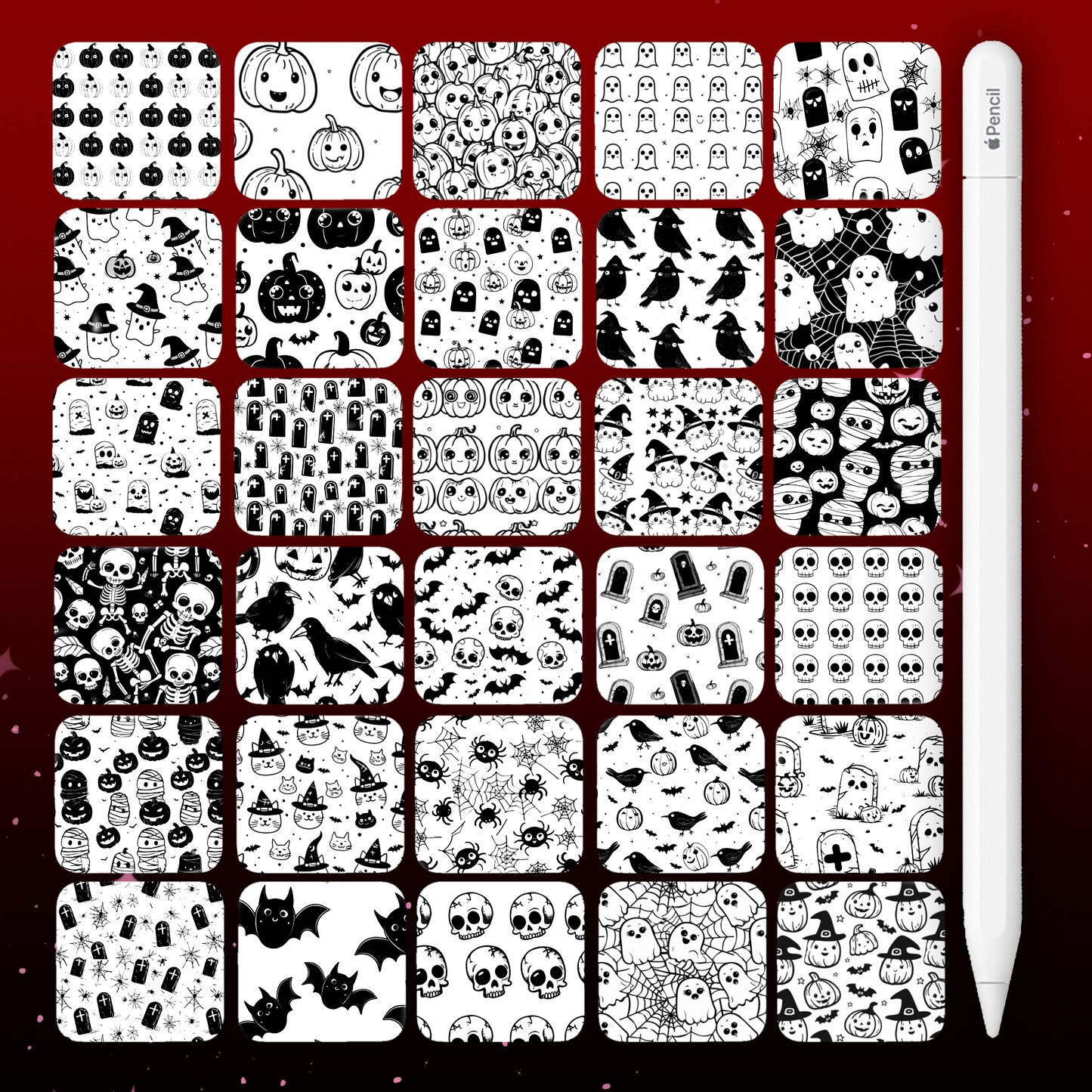 135 Halloween Texture Brushes – Procreate, Photoshop & Clip Studio Paint