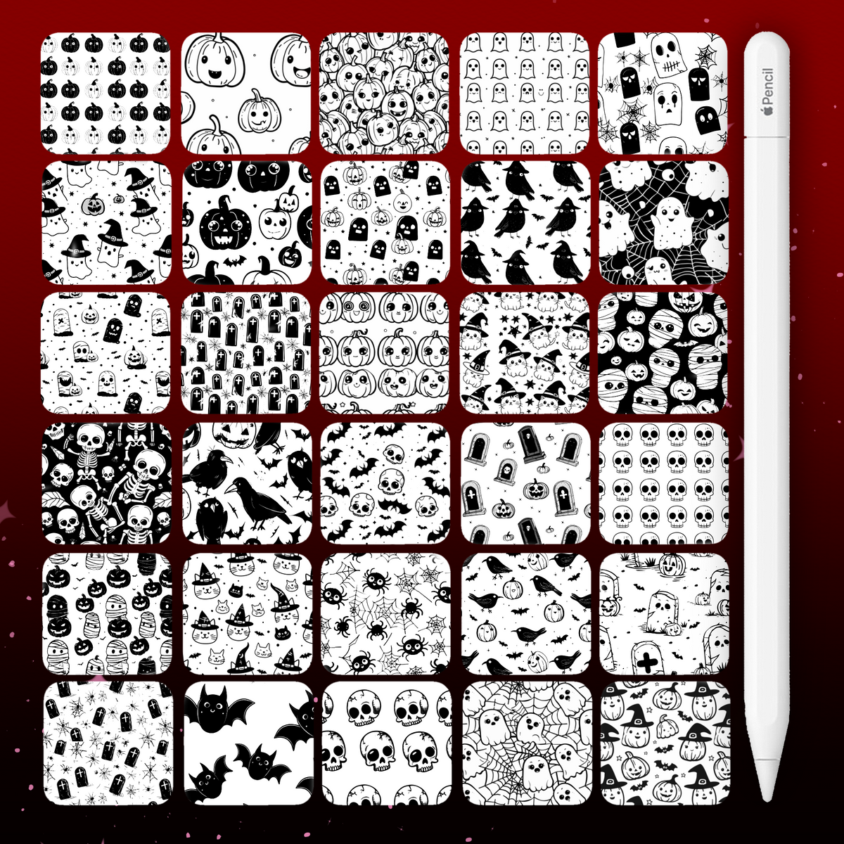 Halloween texture brushes for Procreate & Photoshop – preview 6