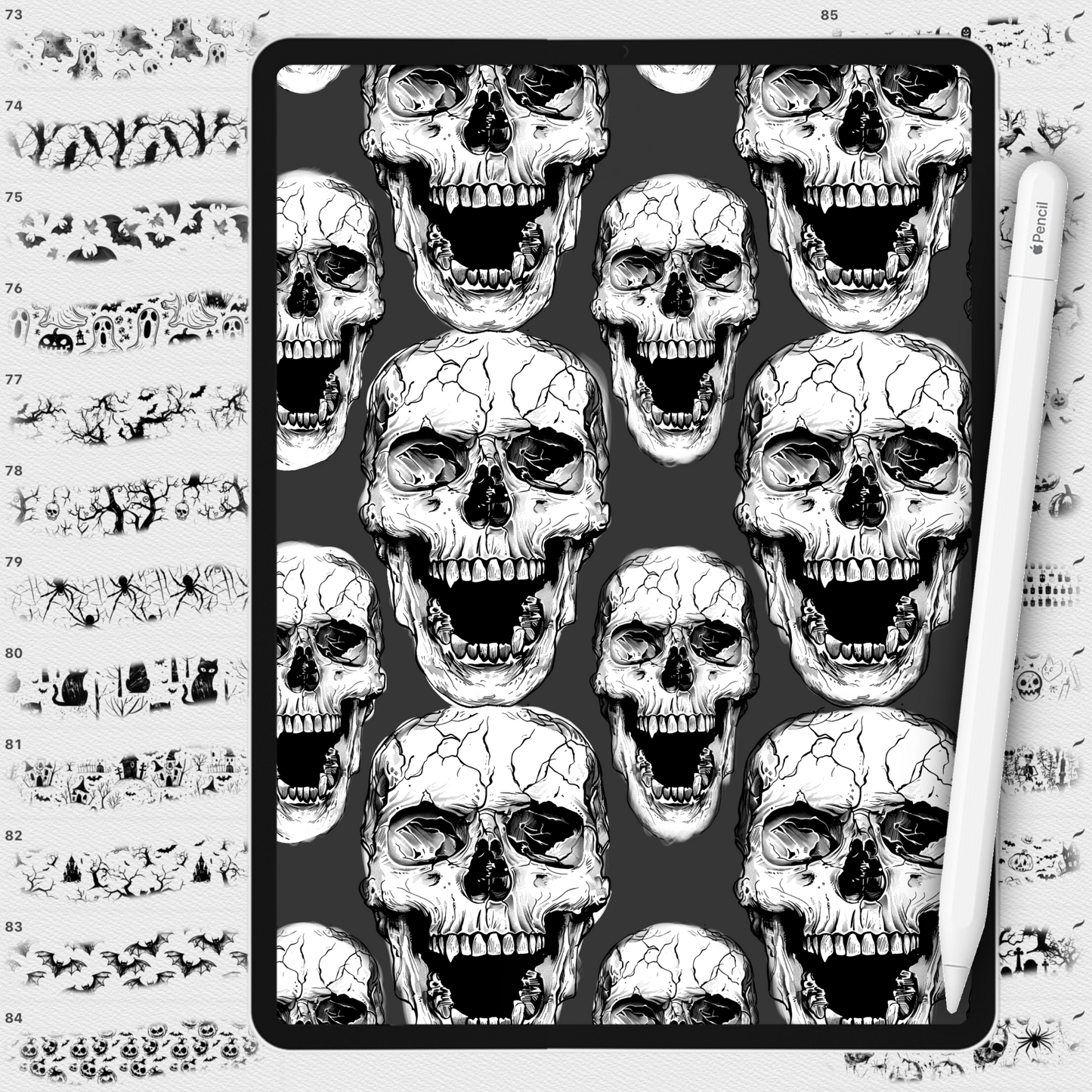 185 Halloween Texture Brushes – Procreate, Photoshop & Clip Studio Paint