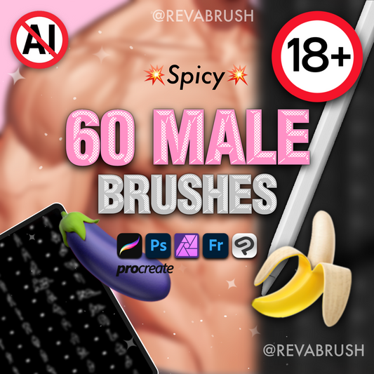 Procreate Male Body Pose Brushes – Dynamic Man Stamps for Photoshop & Clip Studio