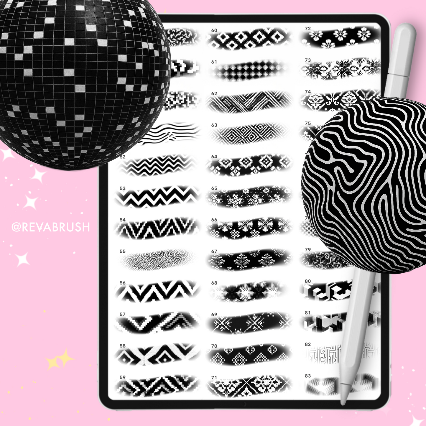 160 Pixel & Glitch Texture Brushes – Procreate, Photoshop & More