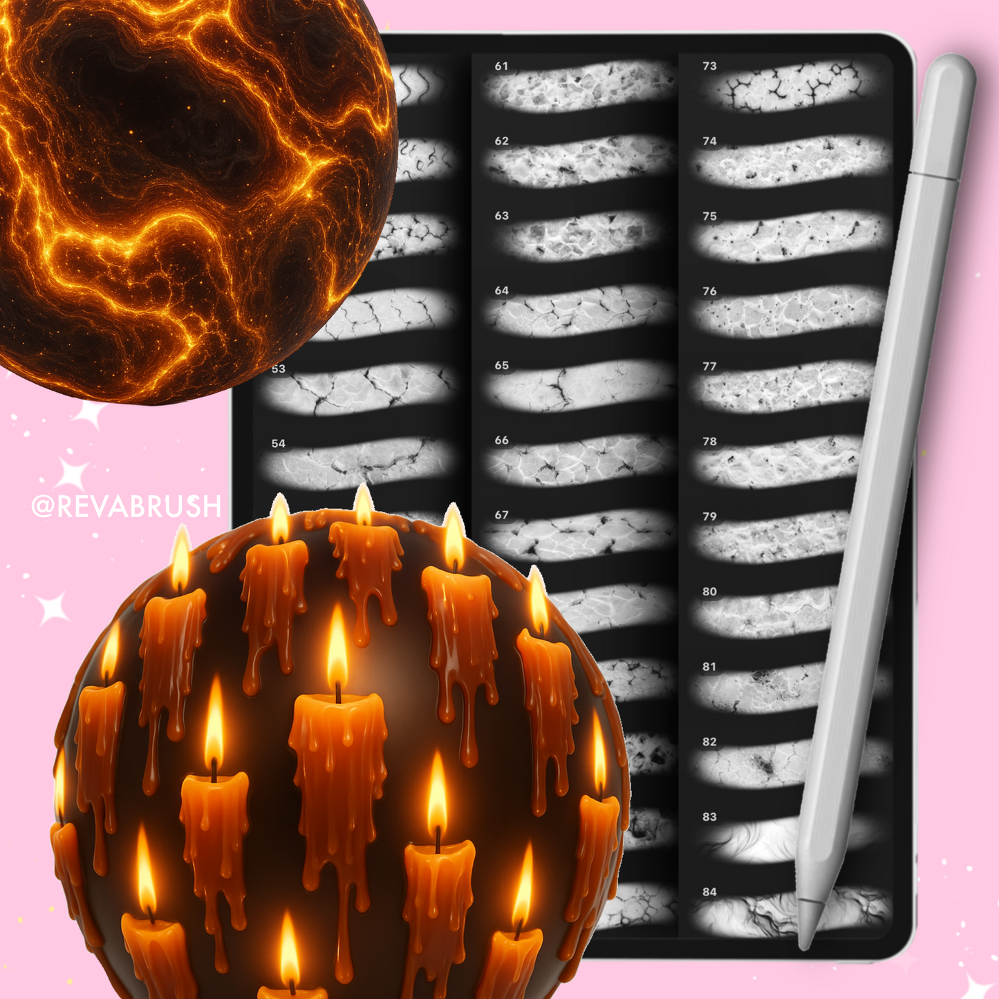220 Lava, Volcano & Fire Brushes – Procreate, Photoshop & Clip Studio