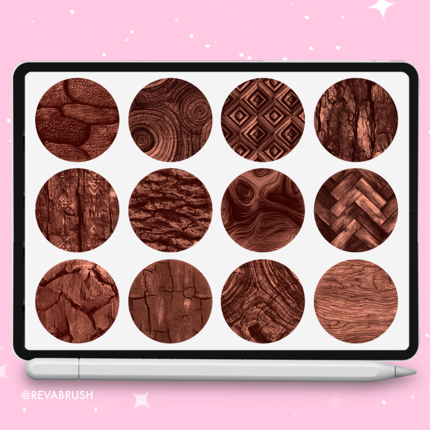 175 Wood Tree Interior Texture: Procreate, Photoshop, Clip Studio Paint