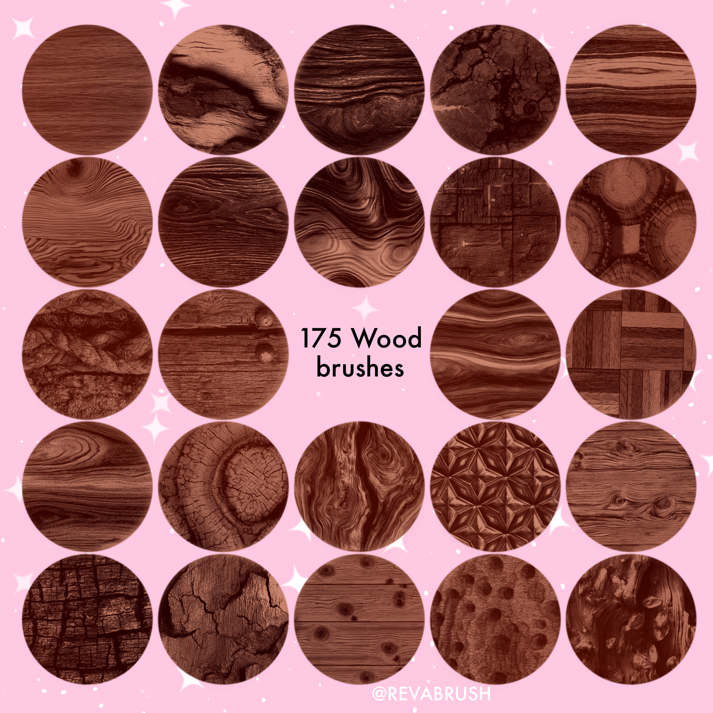 175 Wood Tree Interior Texture: Procreate, Photoshop, Clip Studio Paint