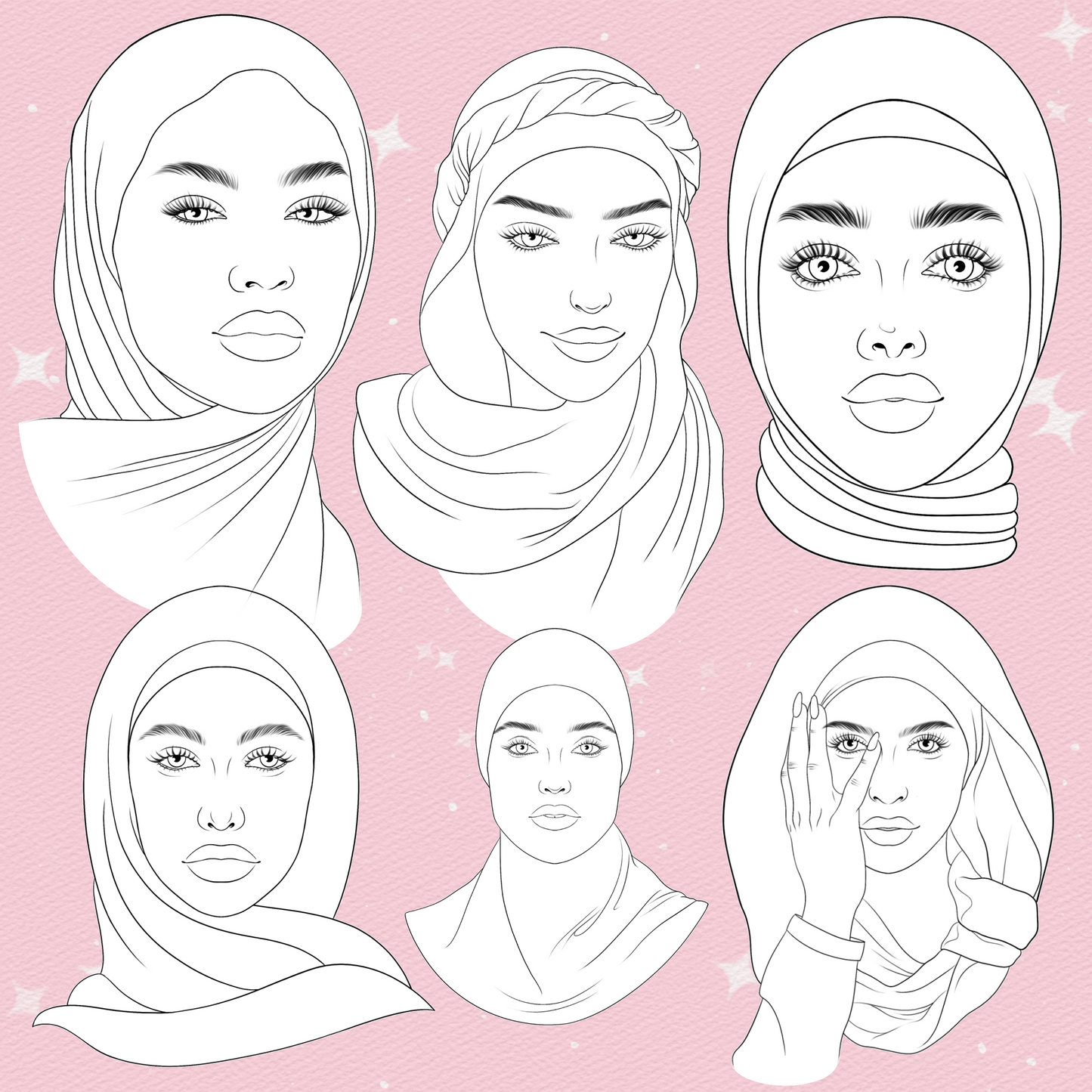 Female Face & Makeup Brushes for Procreate & Photoshop – Portrait & Beauty Set