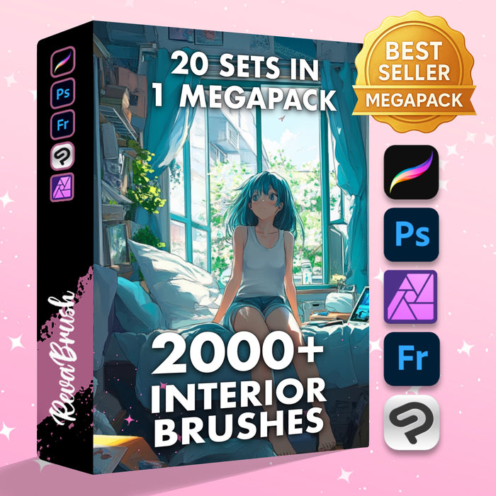MEGAPACK 2000+ Interior Brushes – Furniture, Rooms, Decor