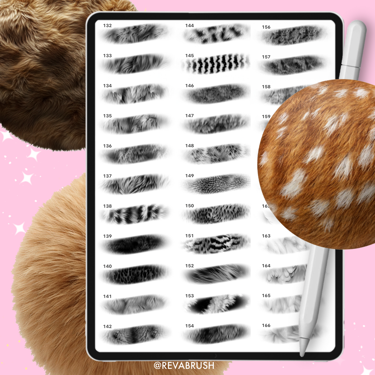 Animal print texture brushes for Procreate & Photoshop – preview 10