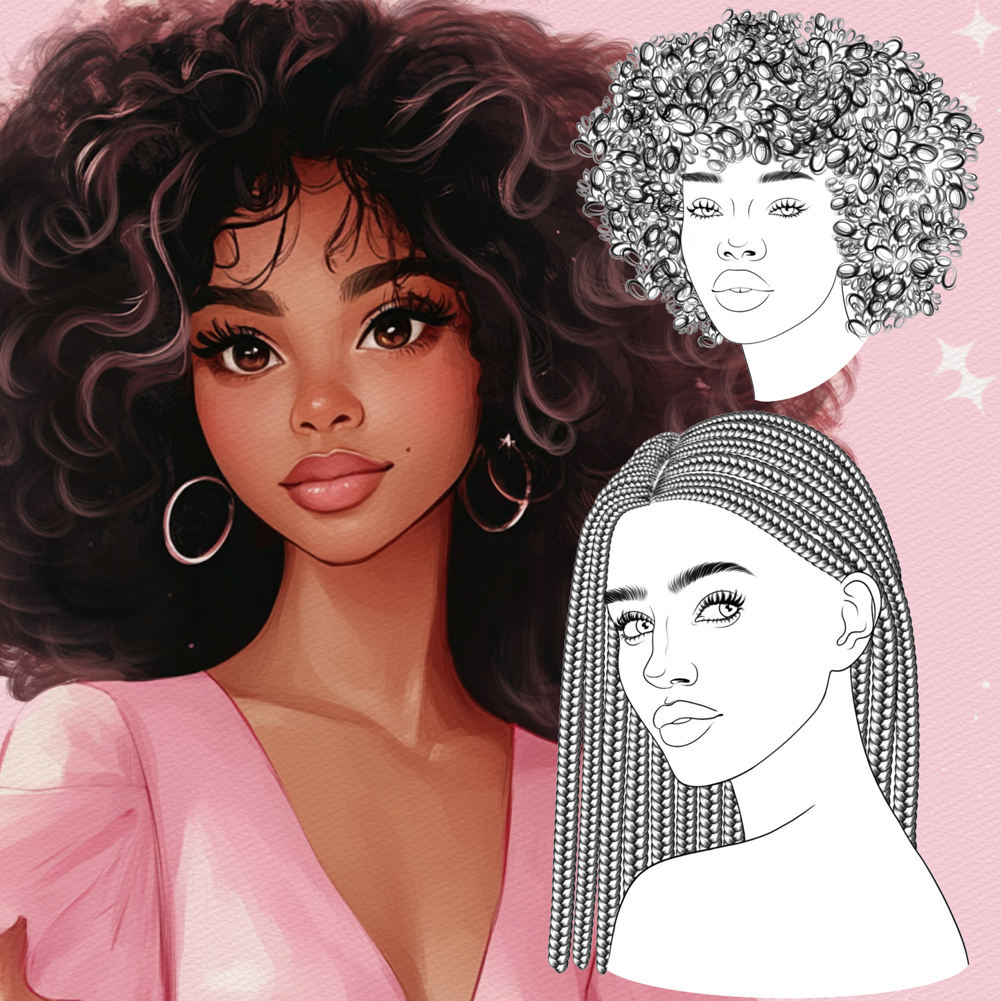 Female Face & Makeup Brushes for Procreate & Photoshop – Portrait & Beauty Set