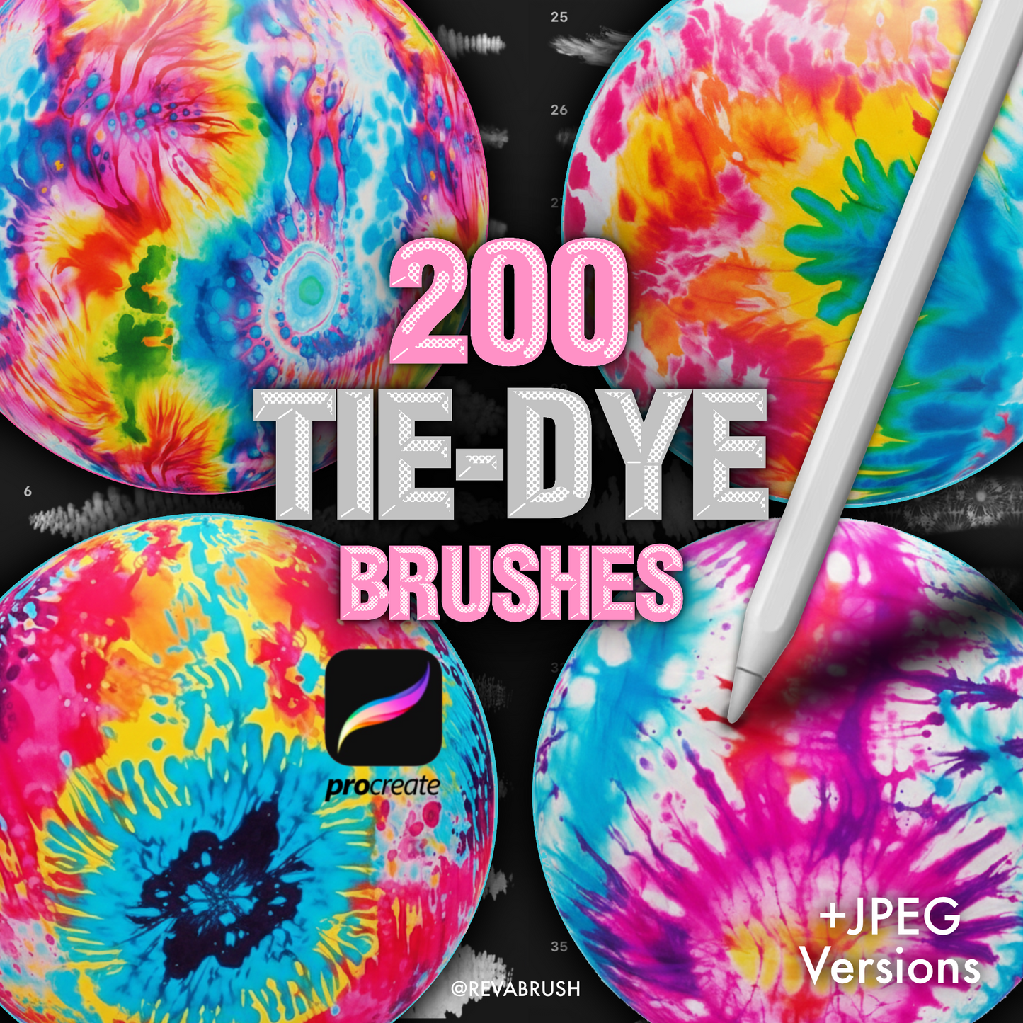 Procreate Fabric Texture Brushes & Tie-Dye Brushes – Textile Pattern & Swirl Dye Pack
