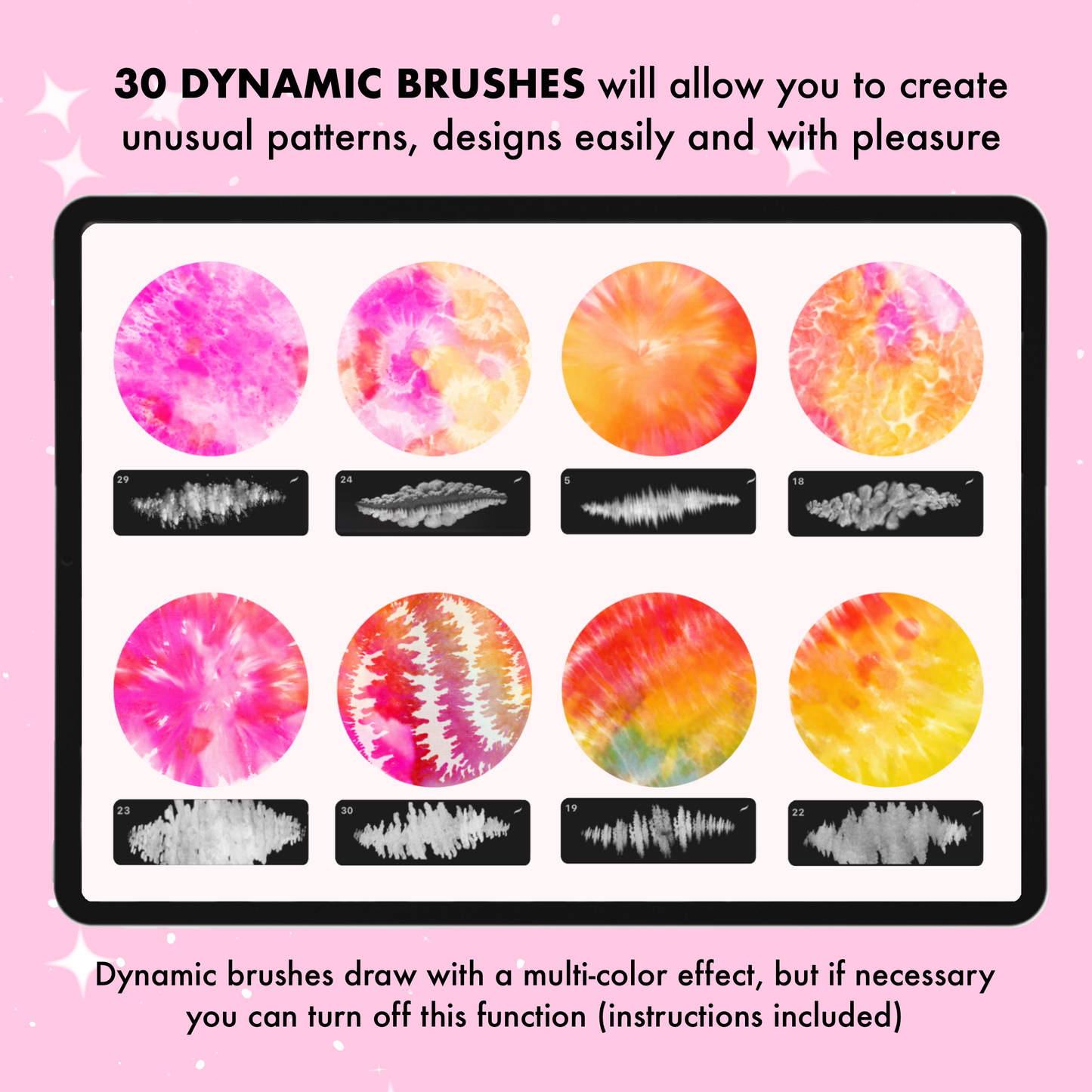 Procreate Fabric Texture Brushes & Tie-Dye Brushes – Textile Pattern & Swirl Dye Pack