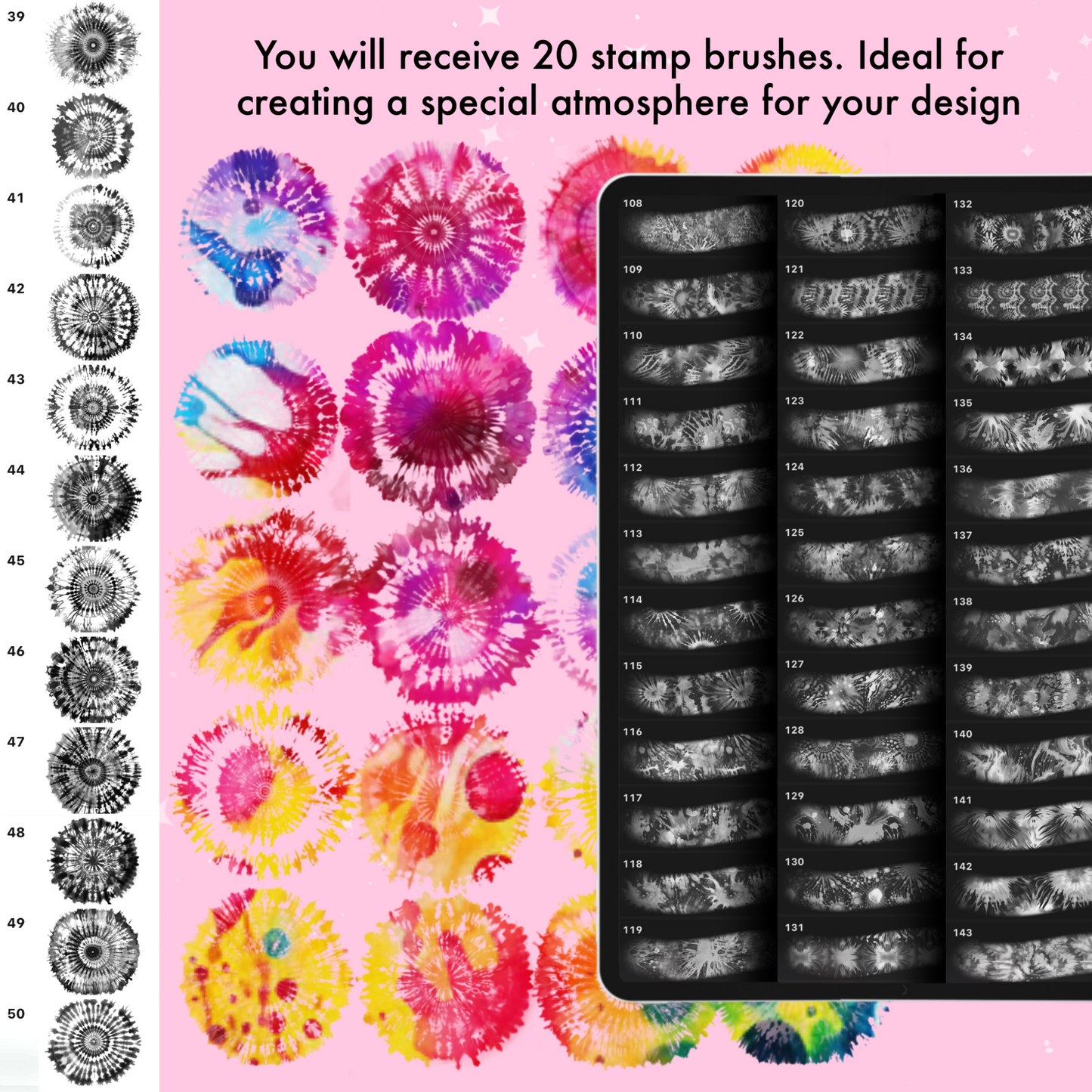 Procreate Fabric Texture Brushes & Tie-Dye Brushes – Textile Pattern & Swirl Dye Pack