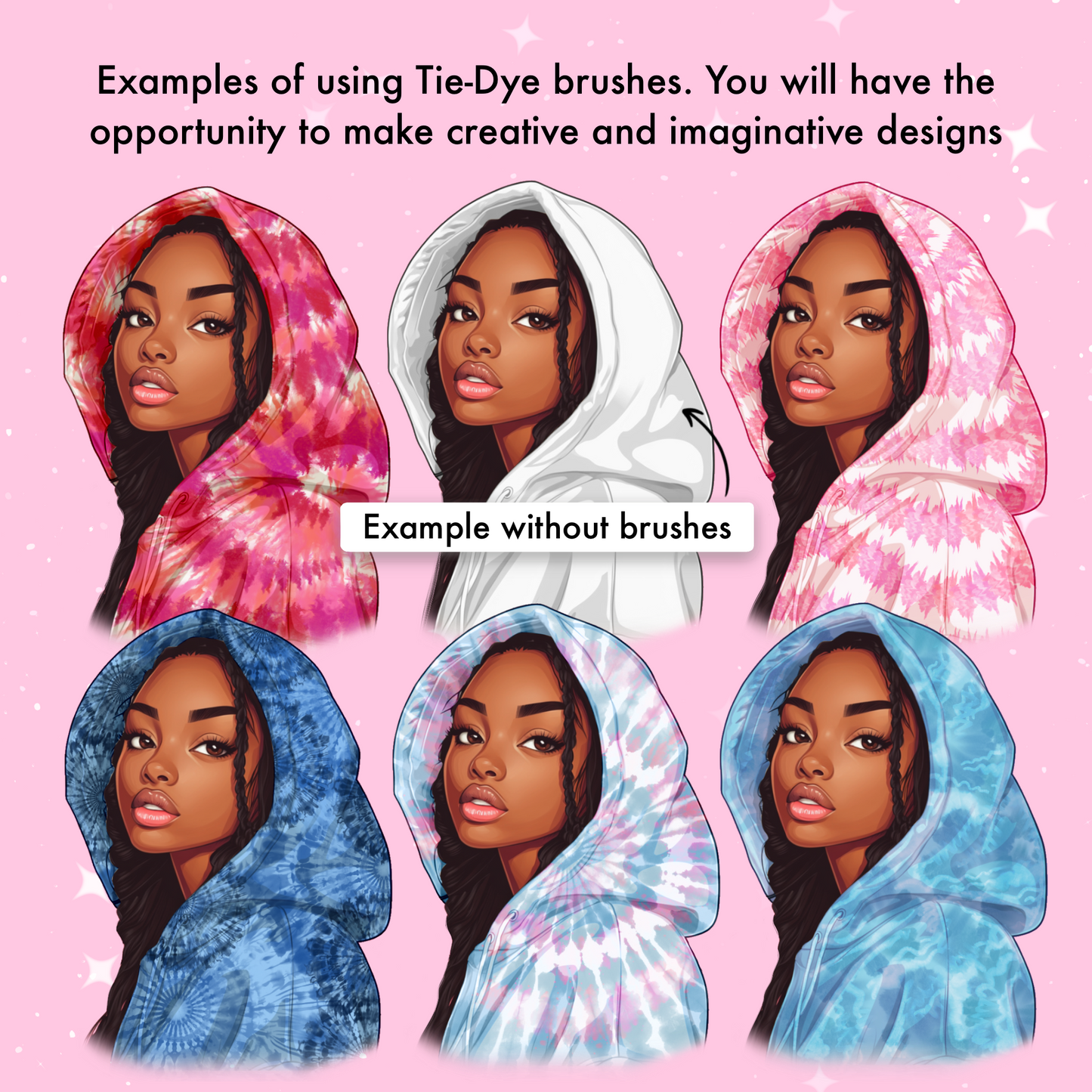 Procreate Fabric Texture Brushes & Tie-Dye Brushes – Textile Pattern & Swirl Dye Pack
