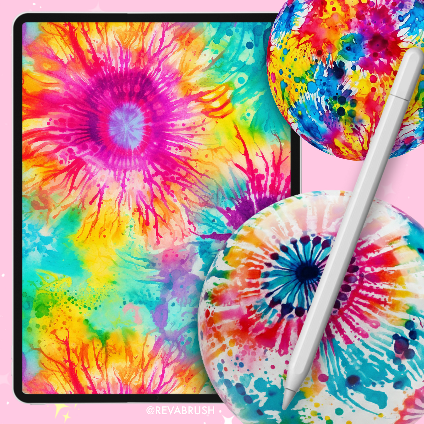 Procreate Fabric Texture Brushes & Tie-Dye Brushes – Textile Pattern & Swirl Dye Pack
