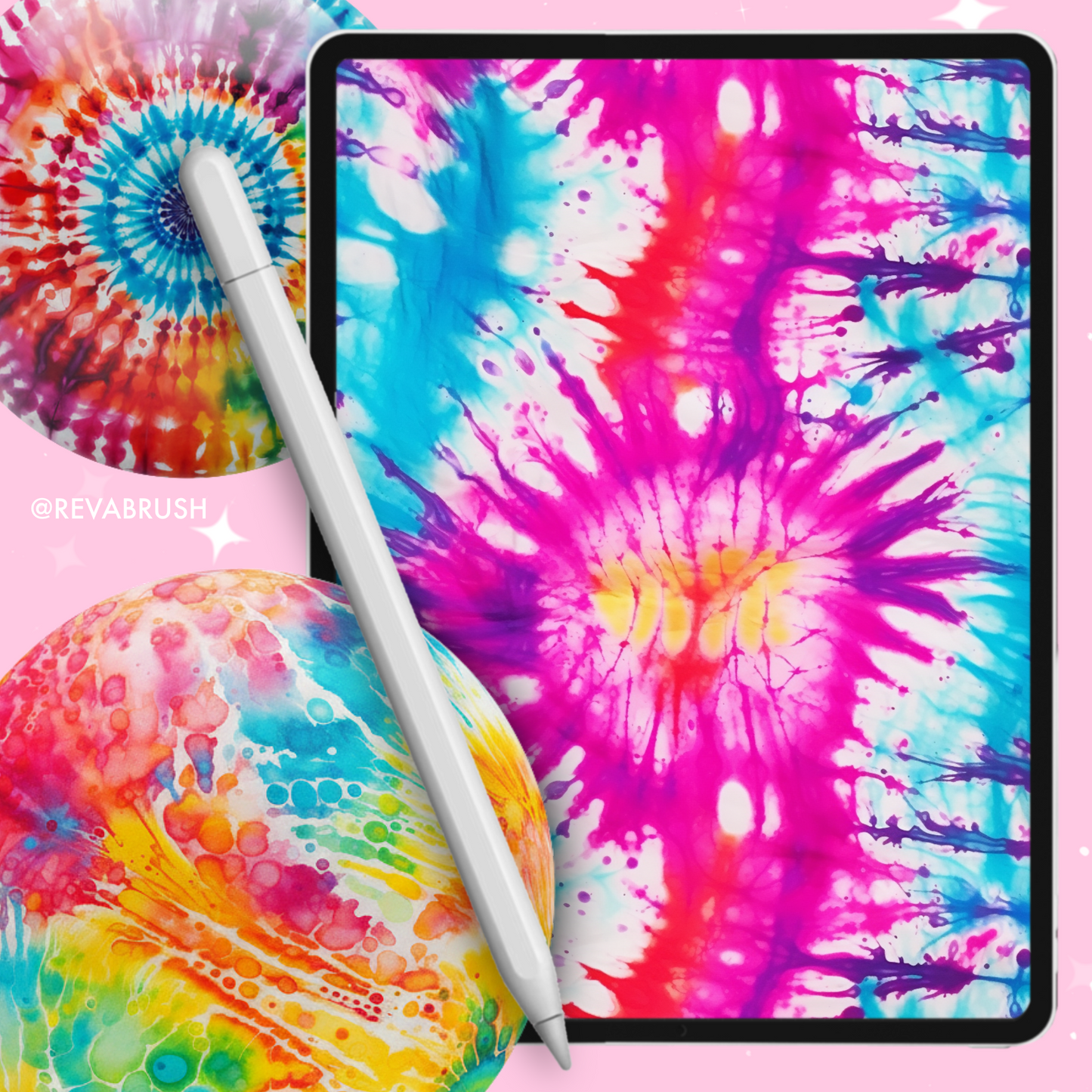 Procreate Fabric Texture Brushes & Tie-Dye Brushes – Textile Pattern & Swirl Dye Pack
