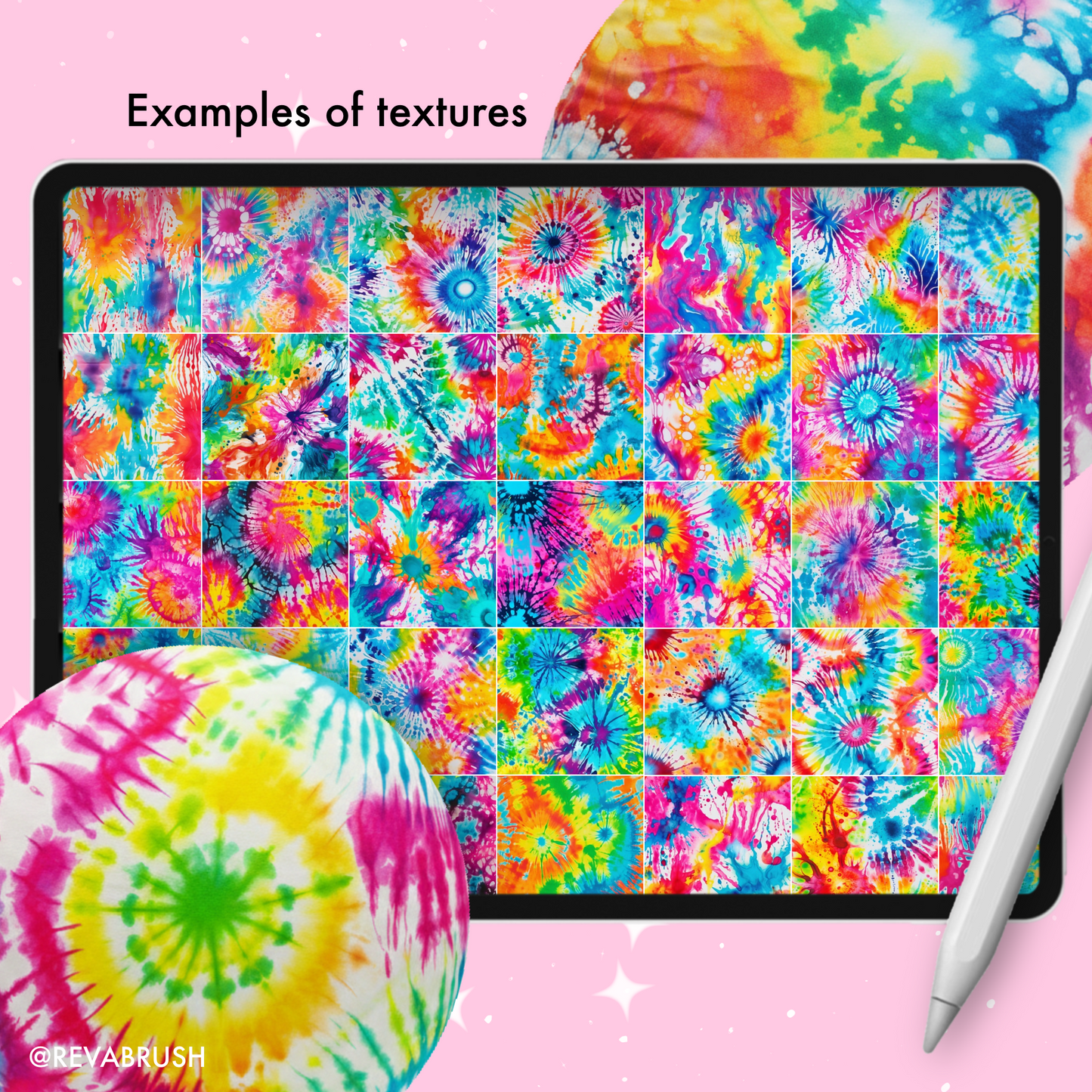 Procreate Fabric Texture Brushes & Tie-Dye Brushes – Textile Pattern & Swirl Dye Pack