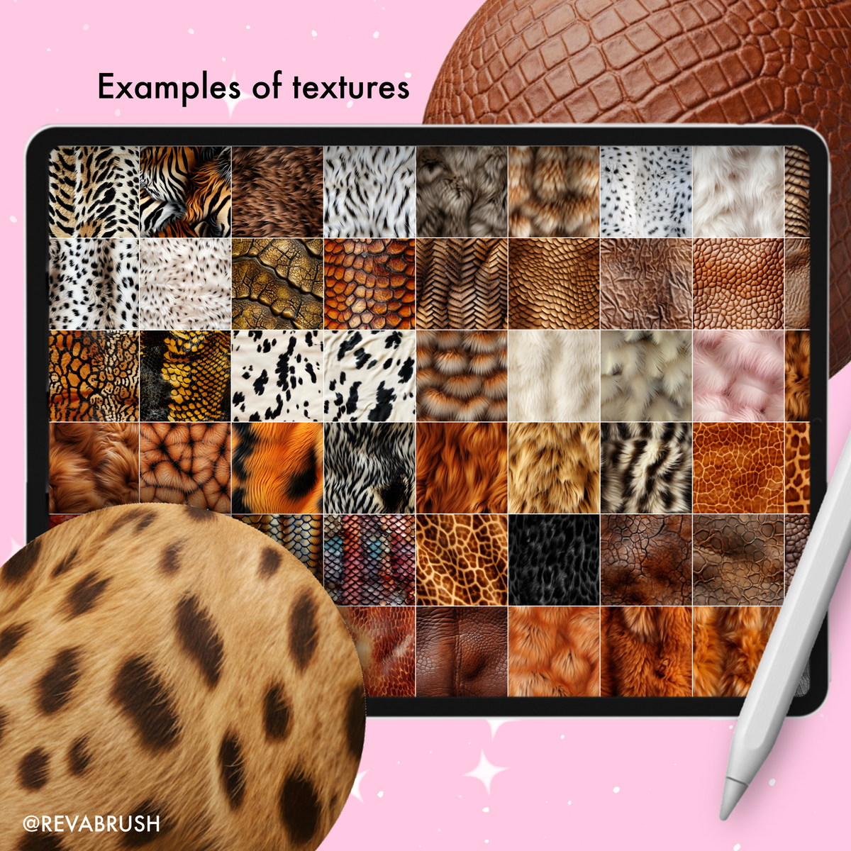 Animal print texture brushes for Procreate & Photoshop – preview 2